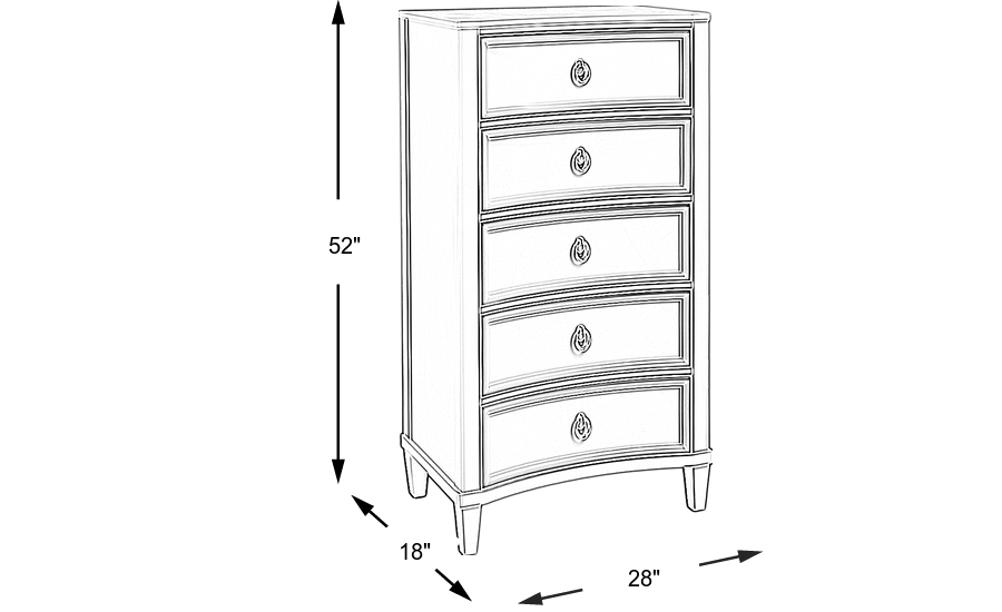 Dimension Image. Please refer to the Dimension Tab on this page for dimension details.