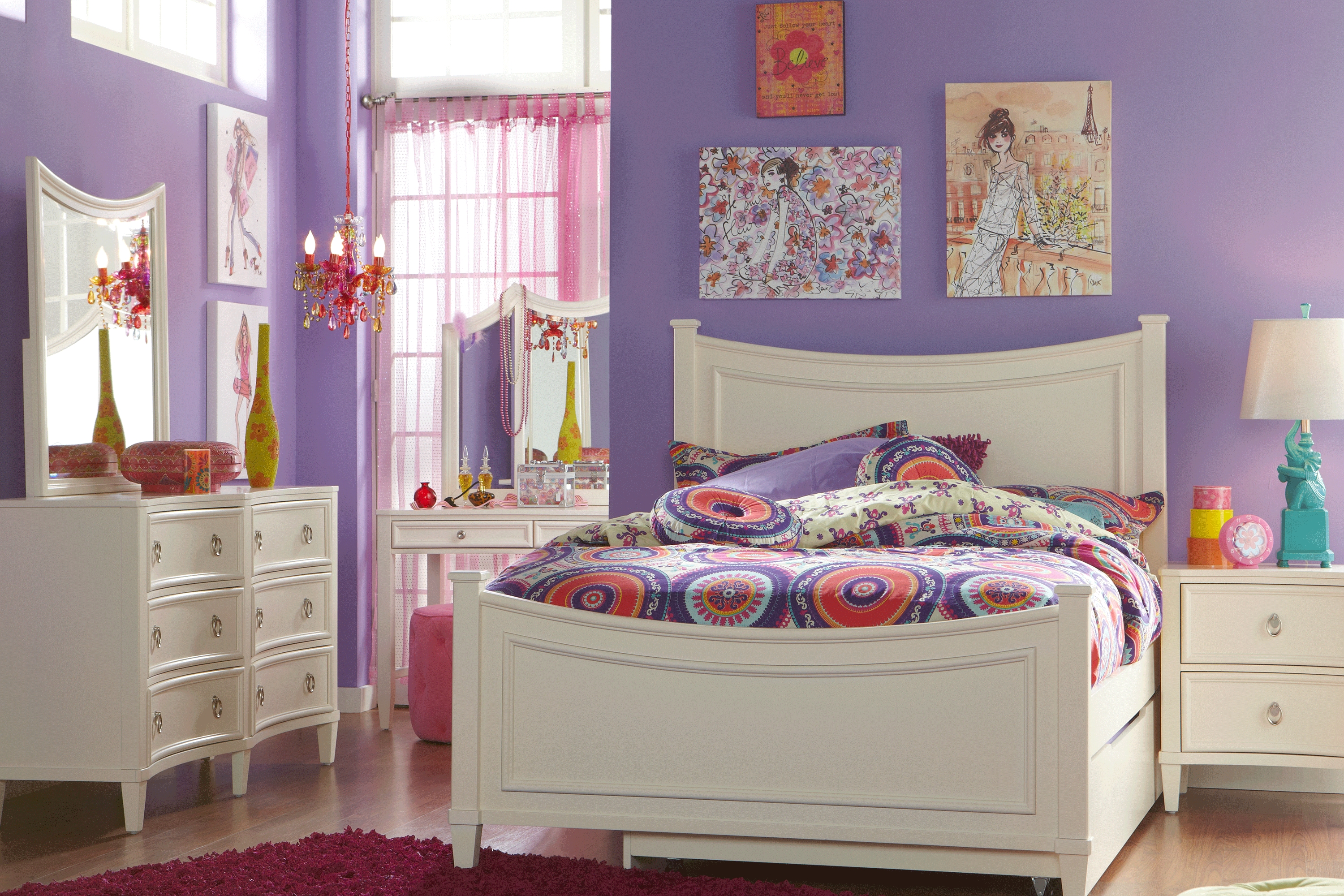 Kids Jaclyn Place Ivory 5 Pc Full Panel Bedroom - Thumbnail - Image 1