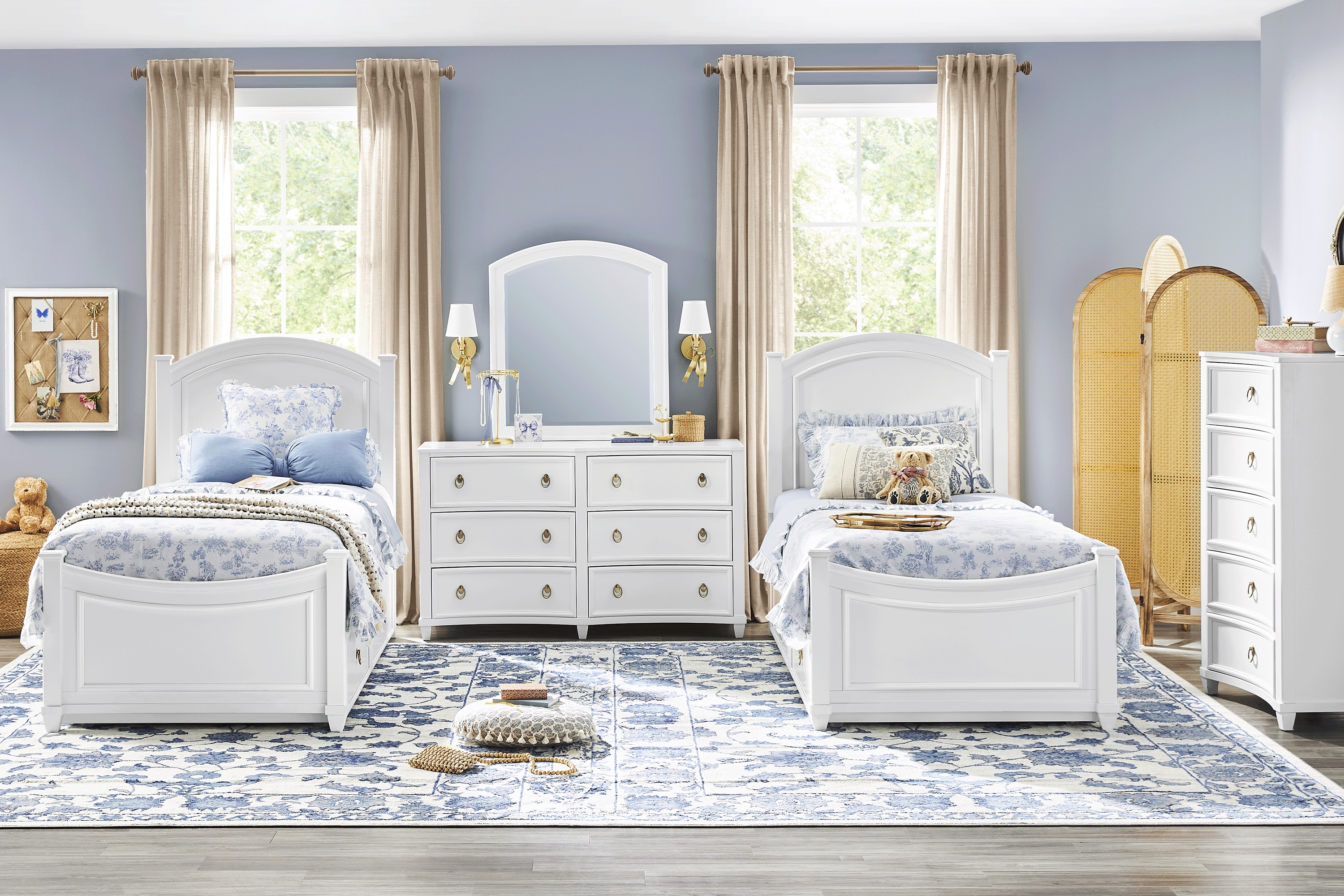 Kids Jaclyn Lane White Twin Panel Bedroom - Thumbnail - Image 1