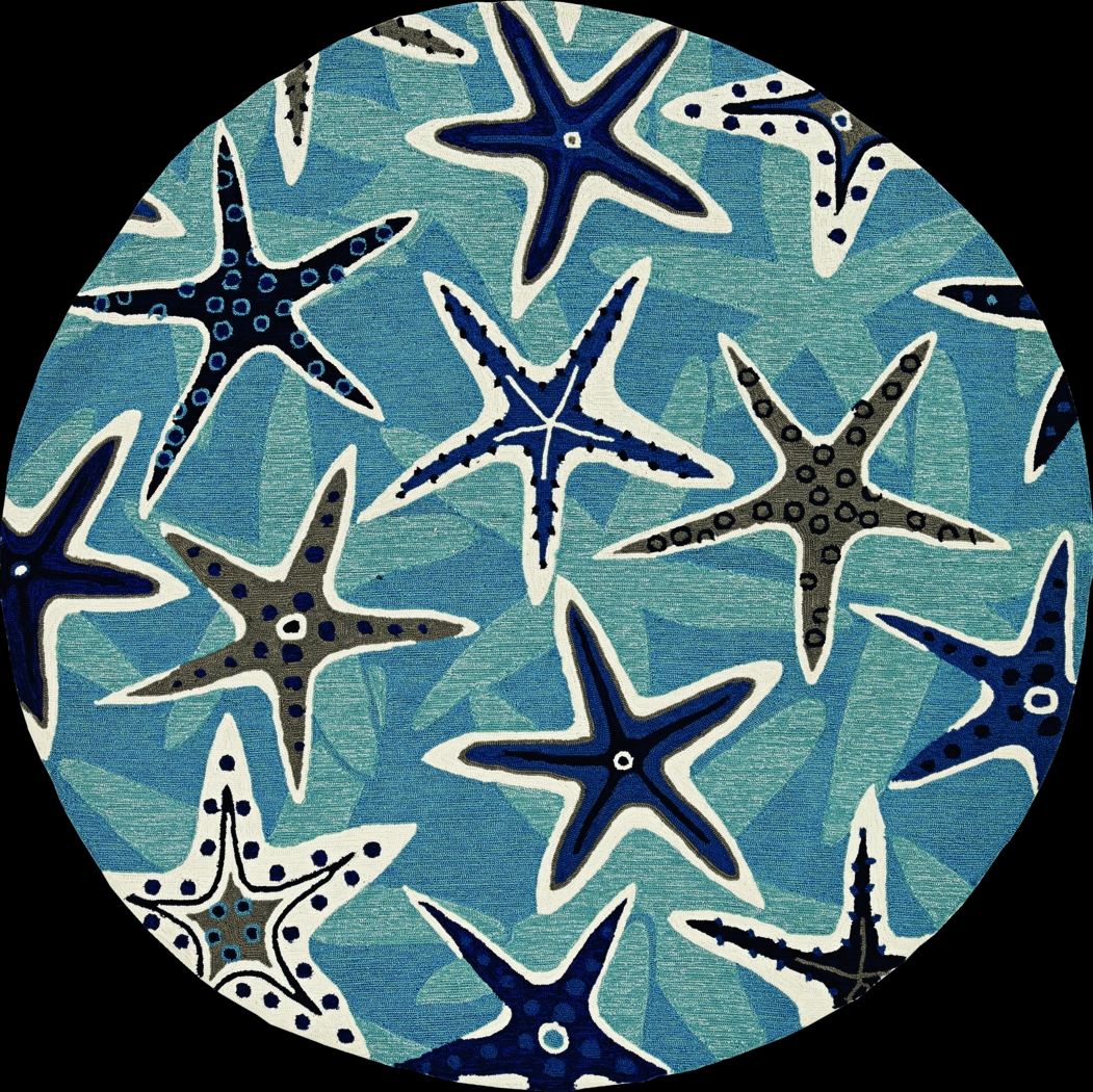 Kids Jaelyn Blue 8' Round Rug - Thumbnail - Image 1