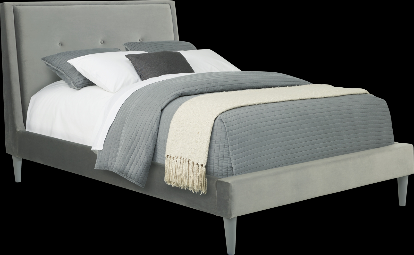 Kids Springtown Gray Wash 5 Pc Bedroom with Jaidyn Gray Full Upholstered Bed - Thumbnail - Image 2