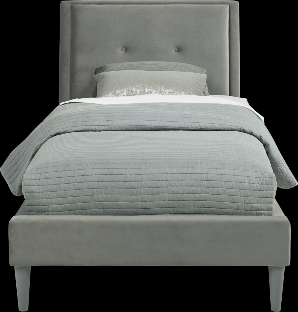 Kids Springtown Gray Wash 5 Pc Bedroom with Jaidyn Gray Twin Upholstered Bed - Thumbnail - Image 3