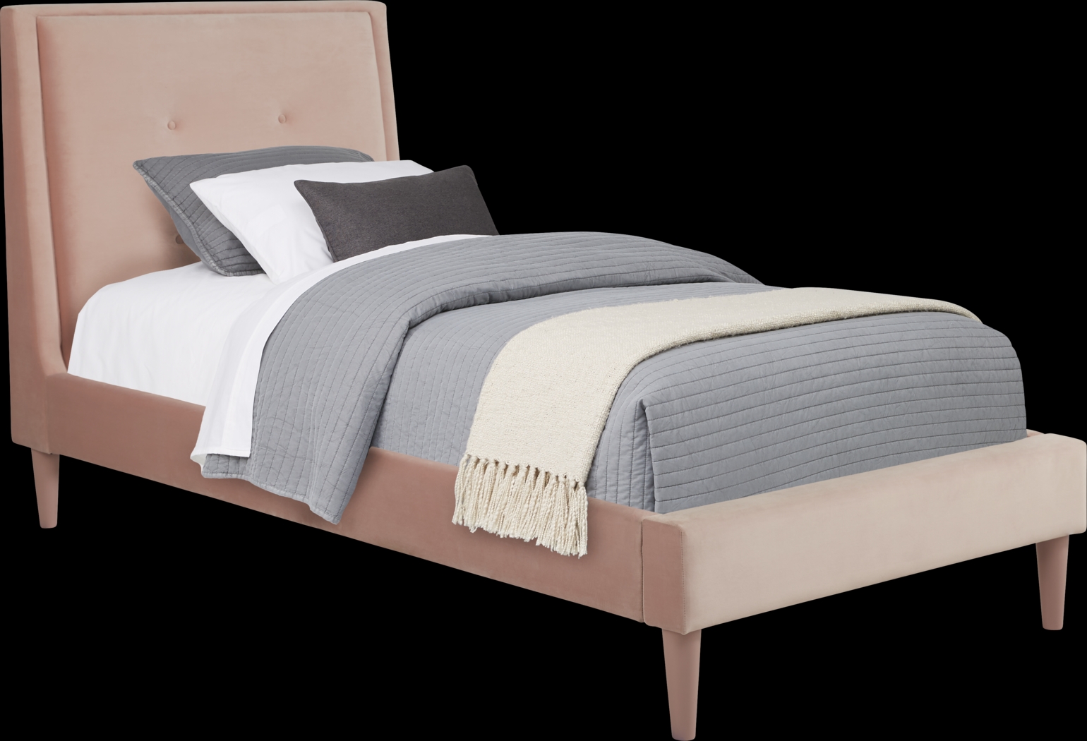 Kids Ivy League 2.0 White 5 Pc Bedroom with Jaidyn Pink Twin Upholstered Bed - Thumbnail - Image 2