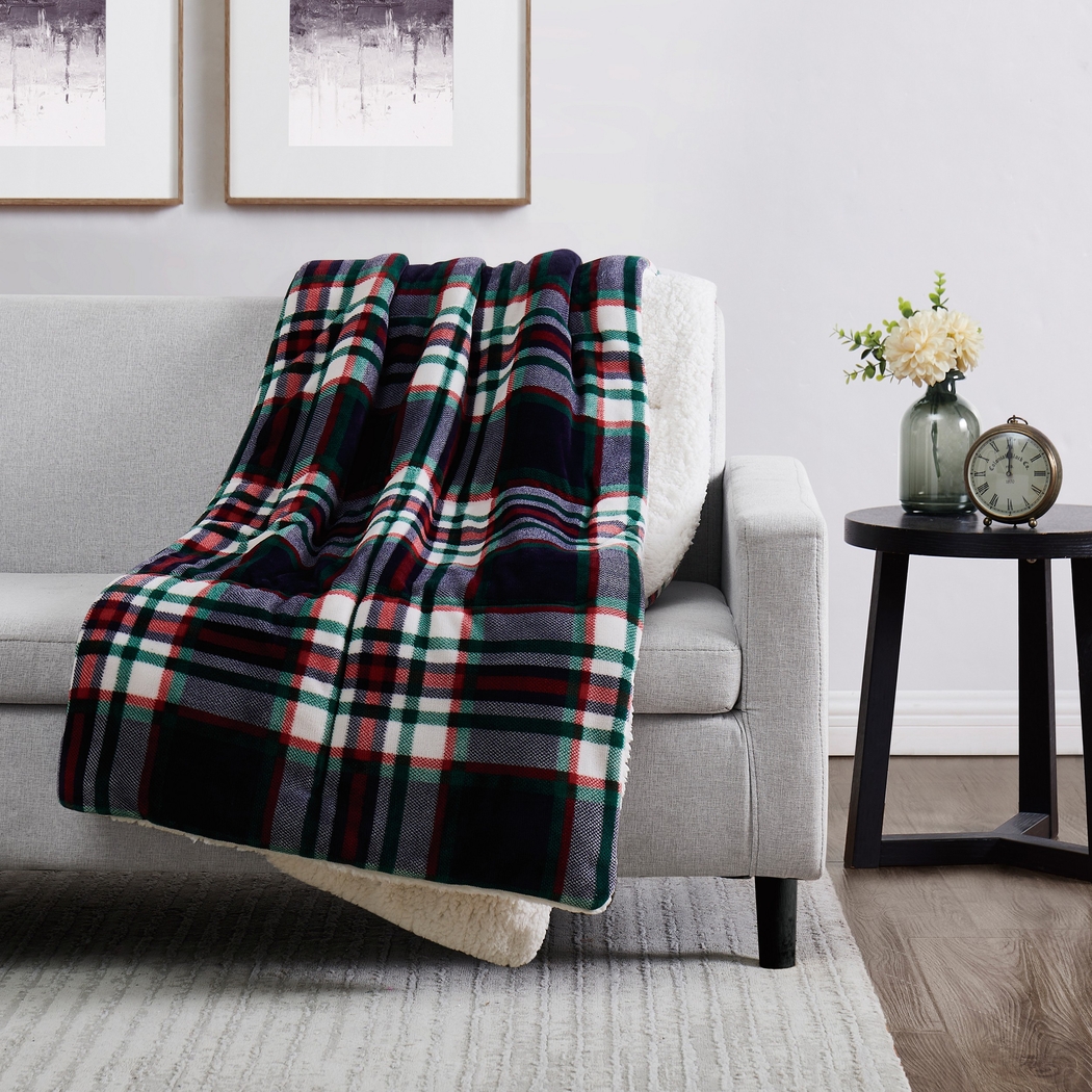 Kids Jakov Blue Faux Fur Throw - Thumbnail - Image 2