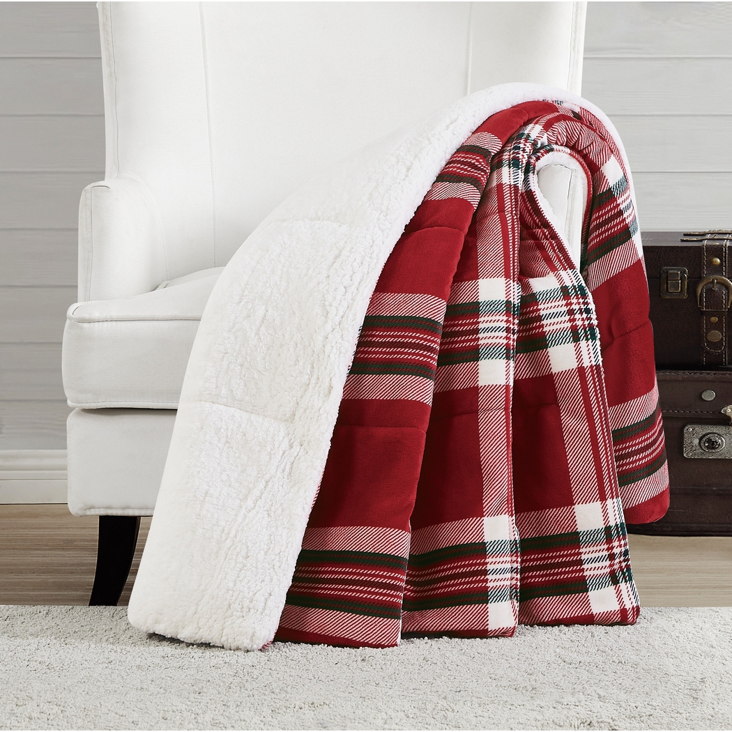 Kids Jakov Red Faux Fur Throw - Thumbnail - Image 3