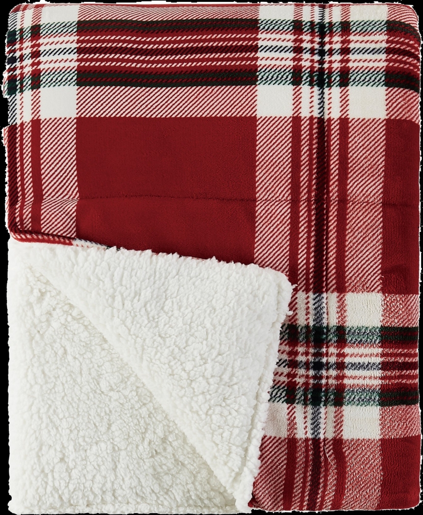 Kids Jakov Red Faux Fur Throw - Thumbnail - Image 1