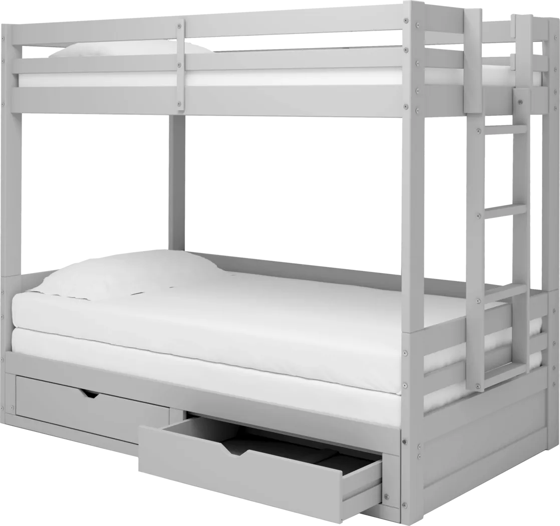 Kids Jariden Dove Gray Twin/Twin Extending Bunk Bed - Thumbnail - Image 1