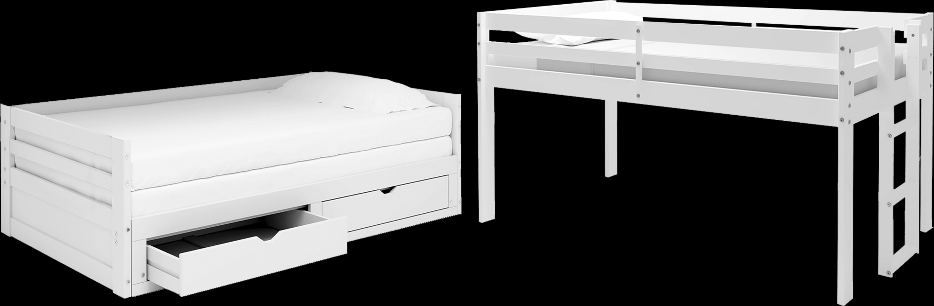 Kids Jariden White Twin/Twin Extending Bunk Bed - Thumbnail - Image 3