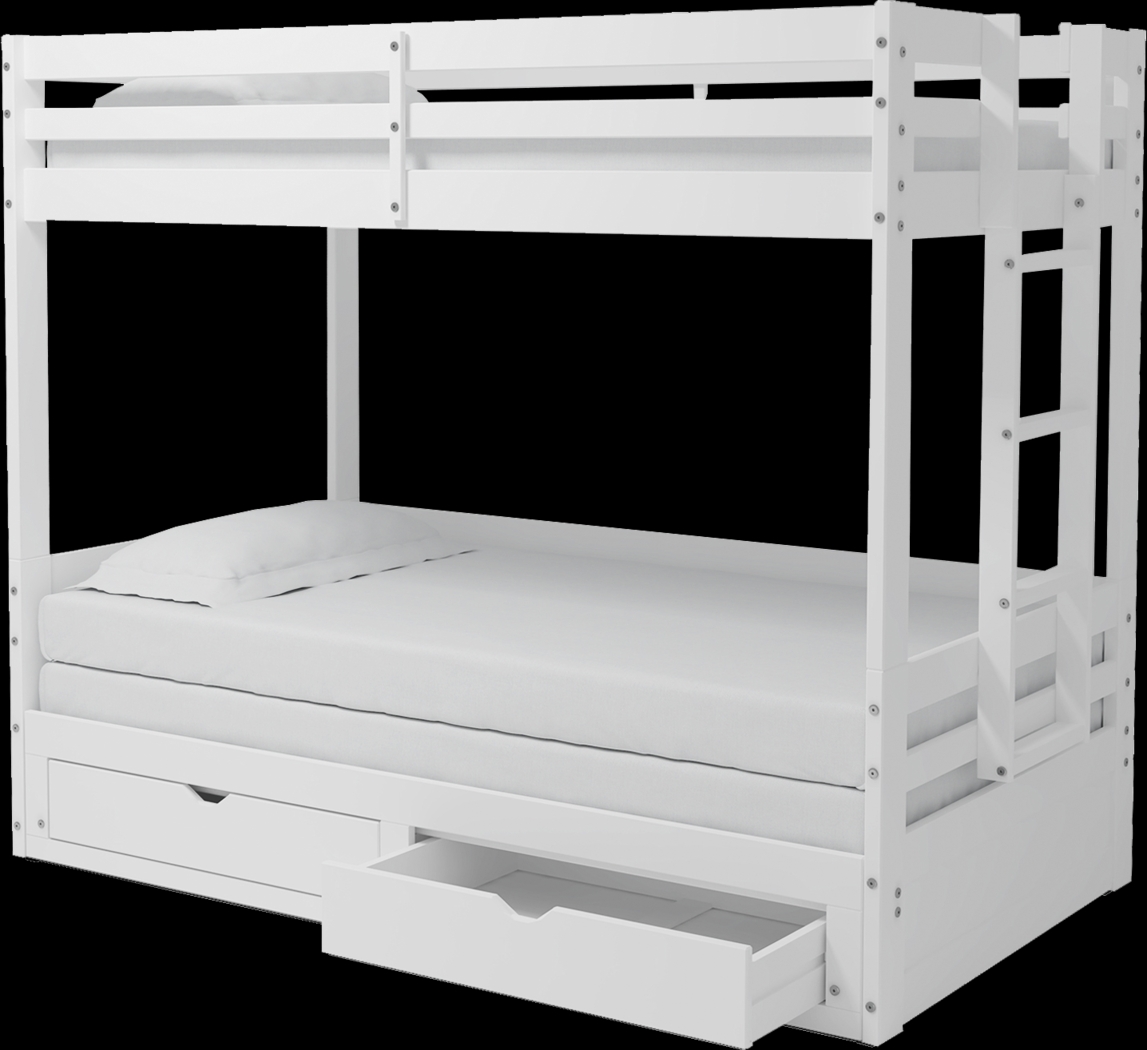 Kids Jariden White Twin/Twin Extending Bunk Bed - Thumbnail - Image 1