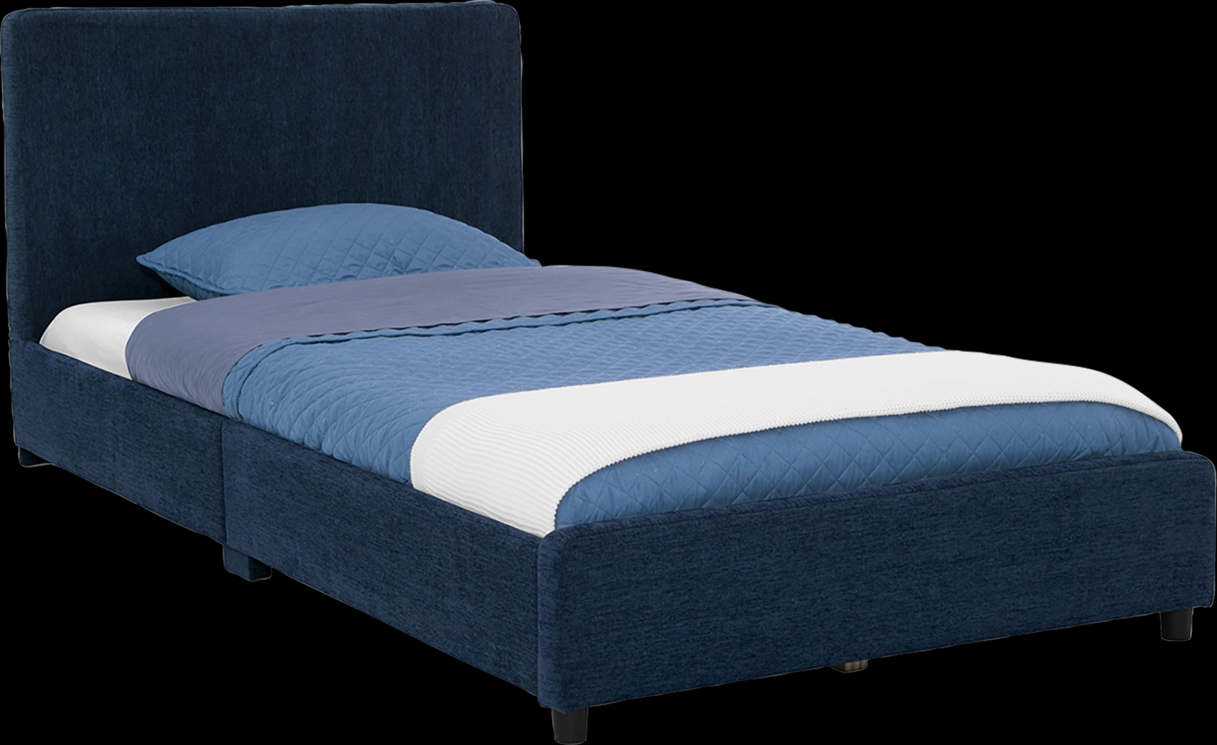 Kids Javoa I Navy Twin Bed - Thumbnail - Image 1
