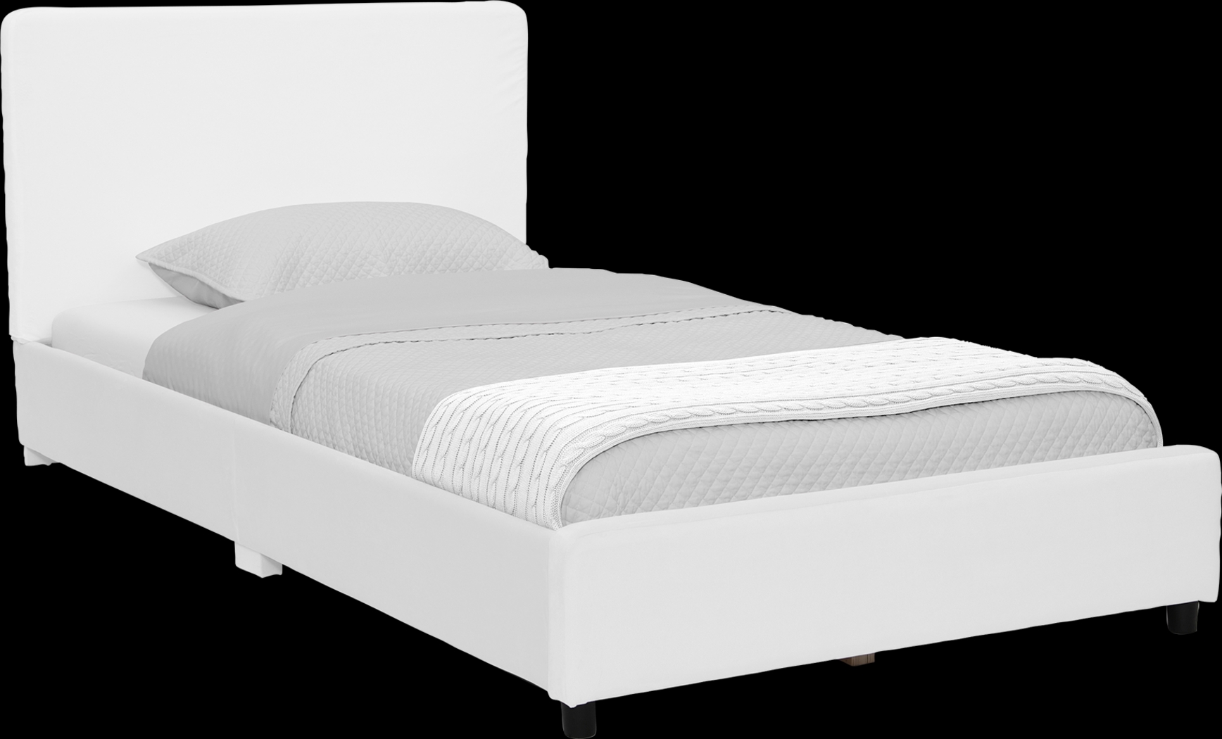 Kids Javoa I White Twin Bed - Thumbnail - Image 1