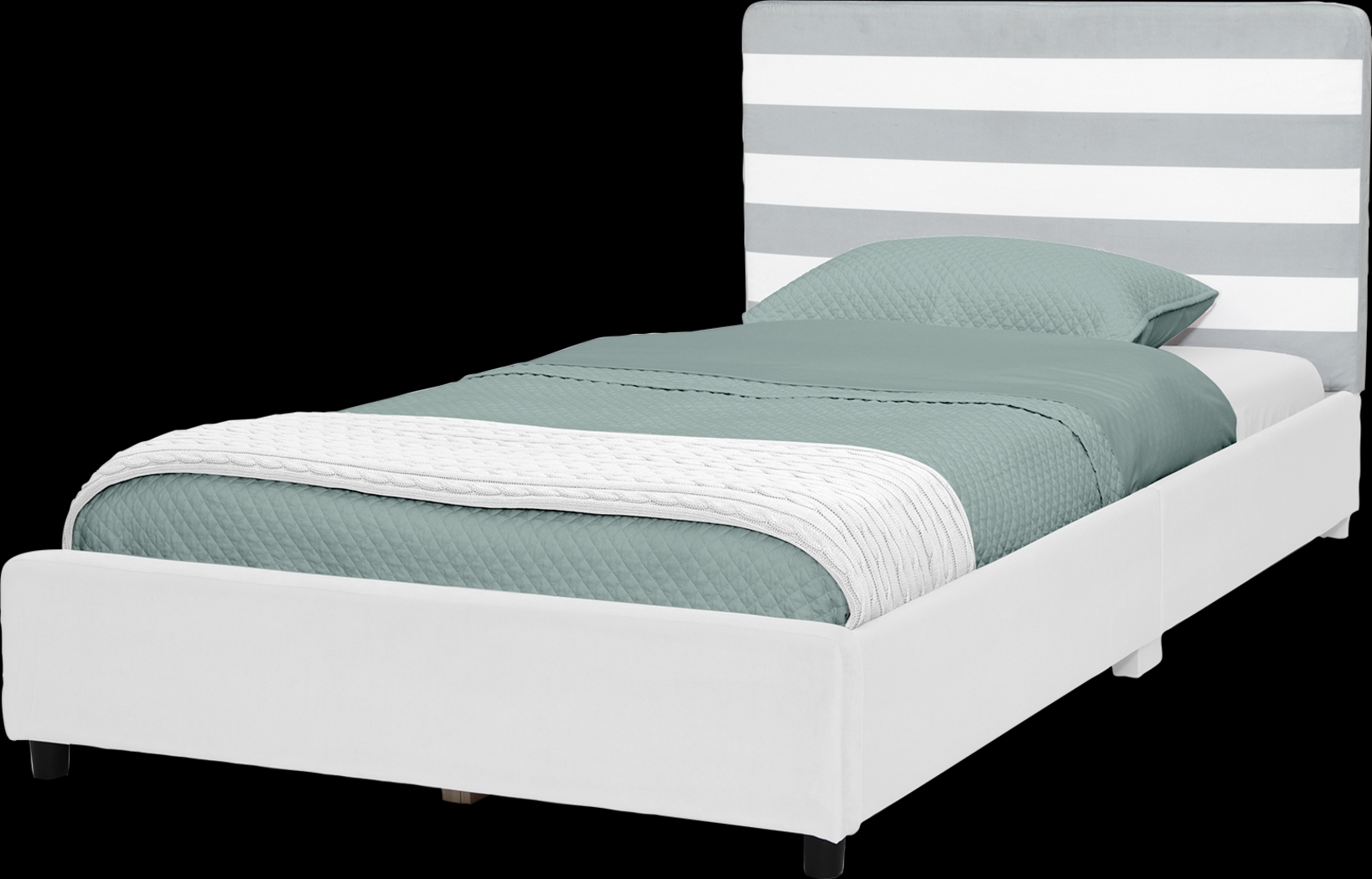 Kids Javoa II Gray Twin Bed - Thumbnail - Image 1