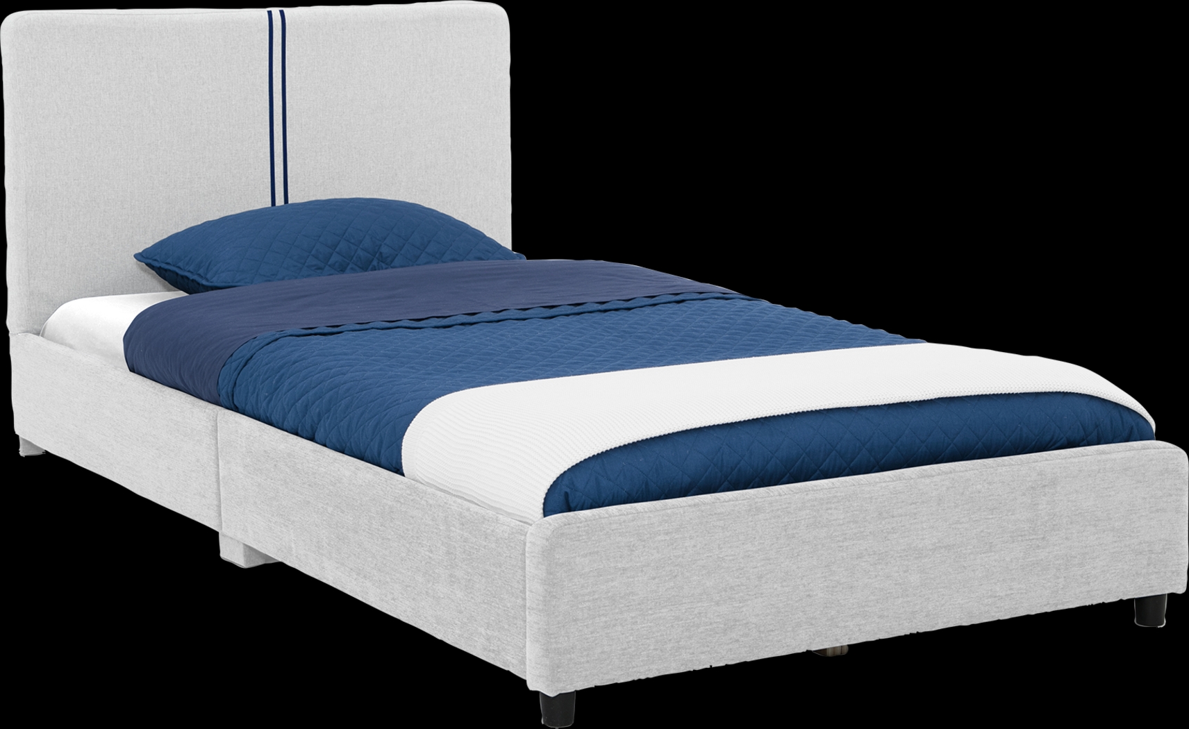 Kids Javoa III Gray Twin Bed - Thumbnail - Image 1