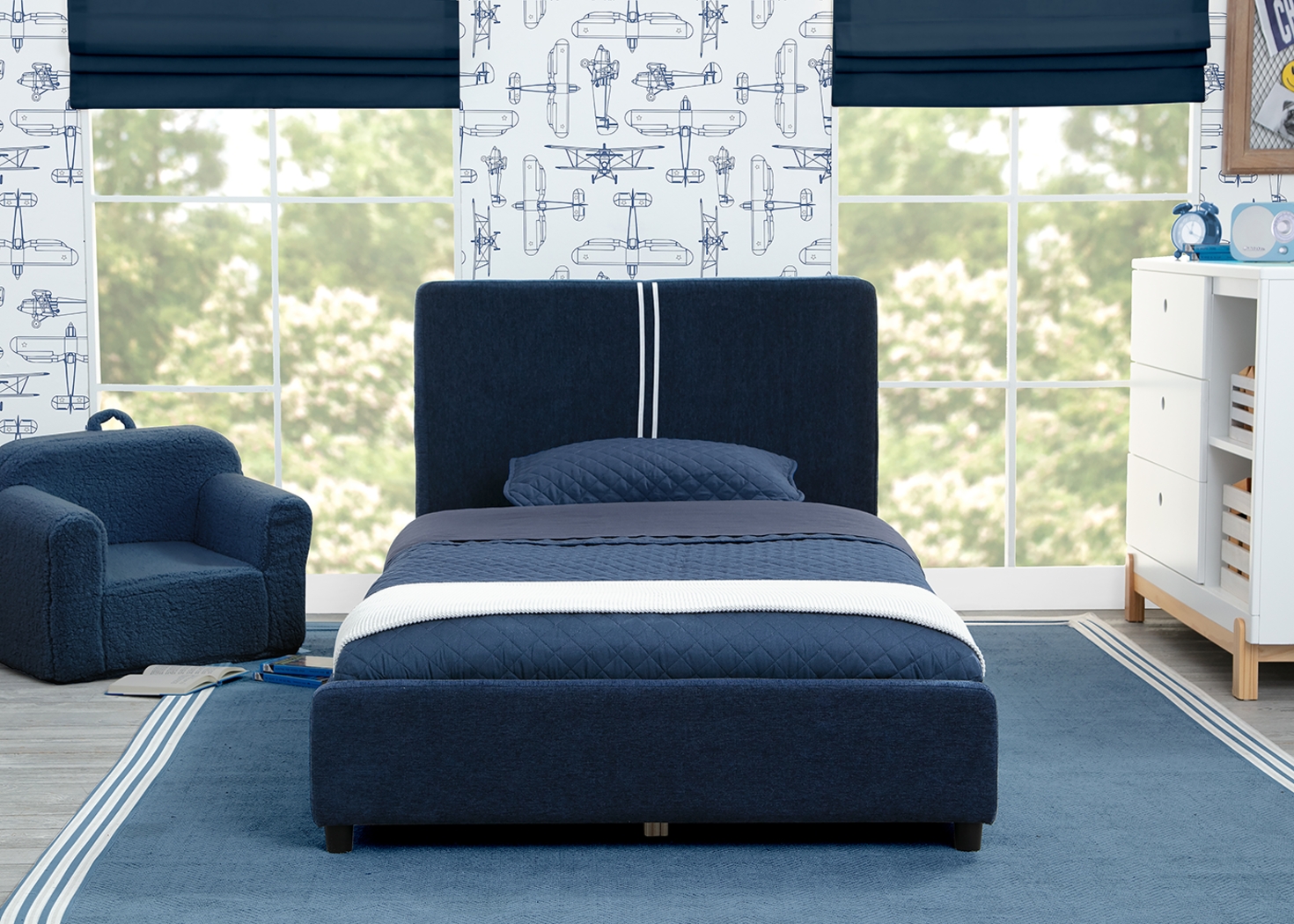 Kids Javoa III Navy Twin Bed - Thumbnail - Image 2