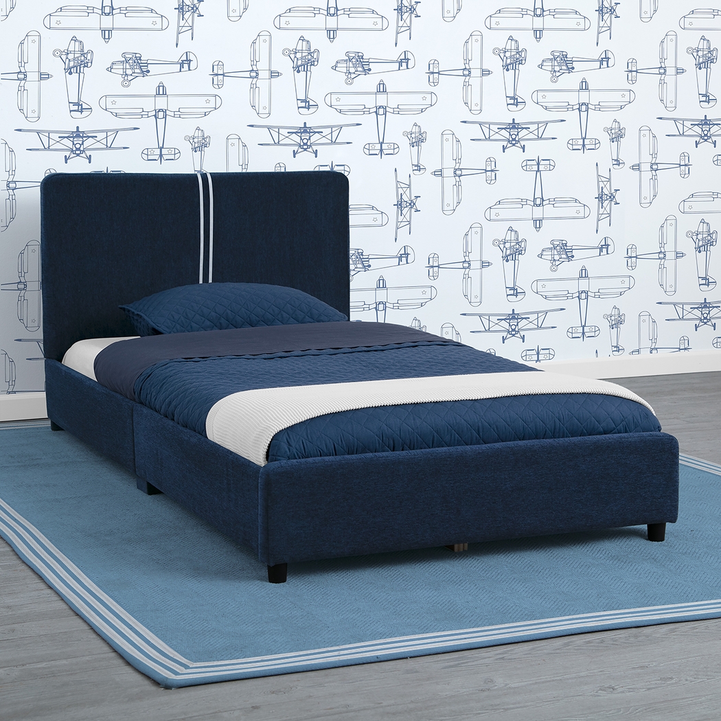 Kids Javoa III Navy Twin Bed - Thumbnail - Image 3