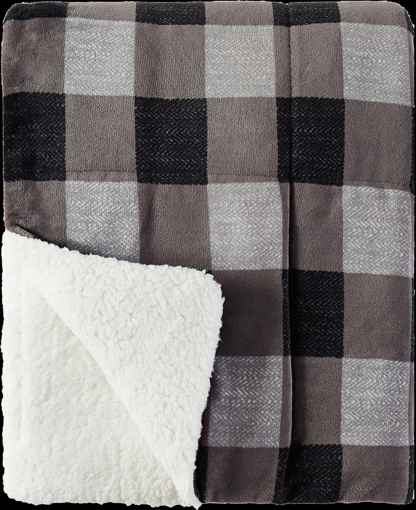 Kids Javok Gray Faux Fur Throw - Thumbnail - Image 1