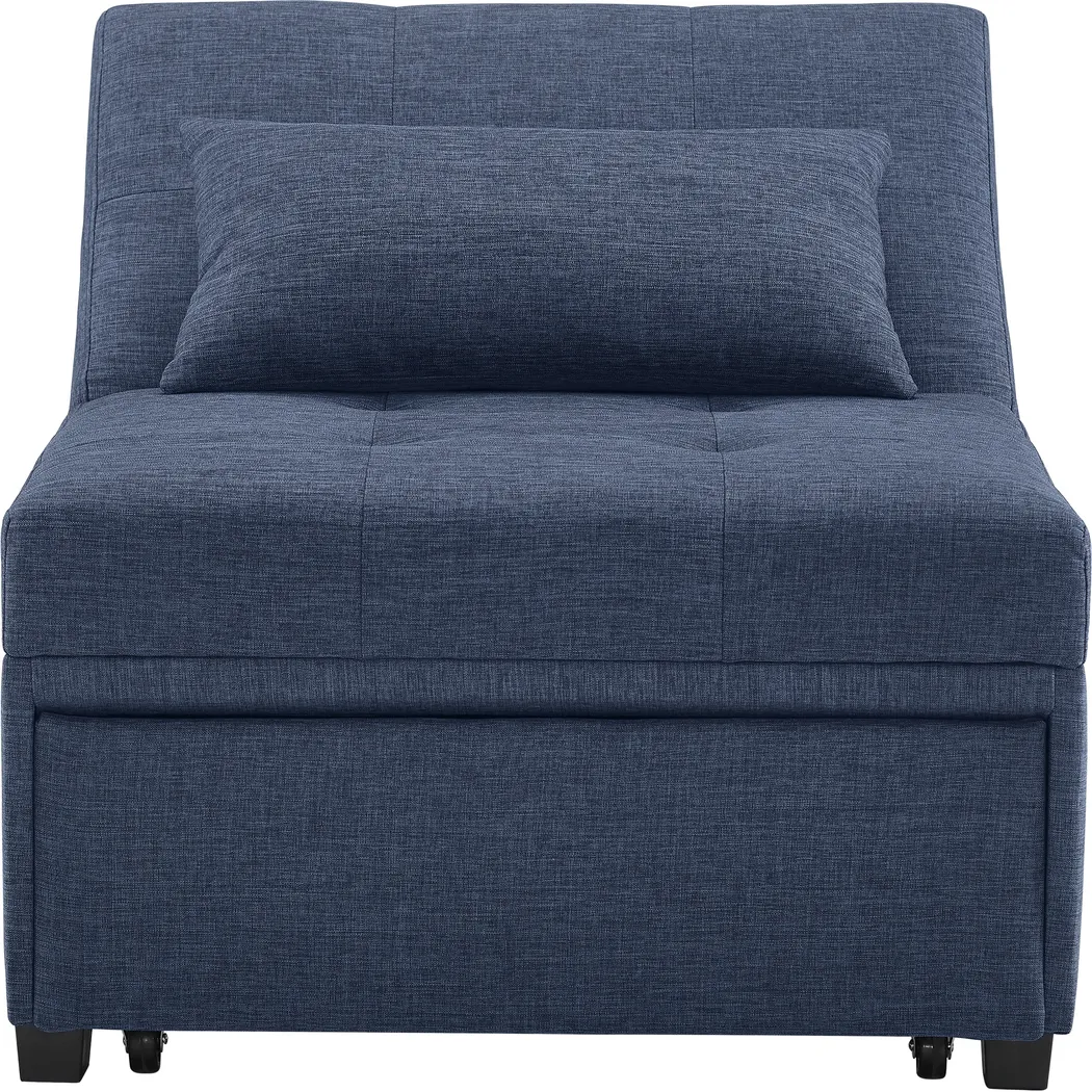 Kids Jaxton Blue Convertible Chair - Thumbnail - Image 7