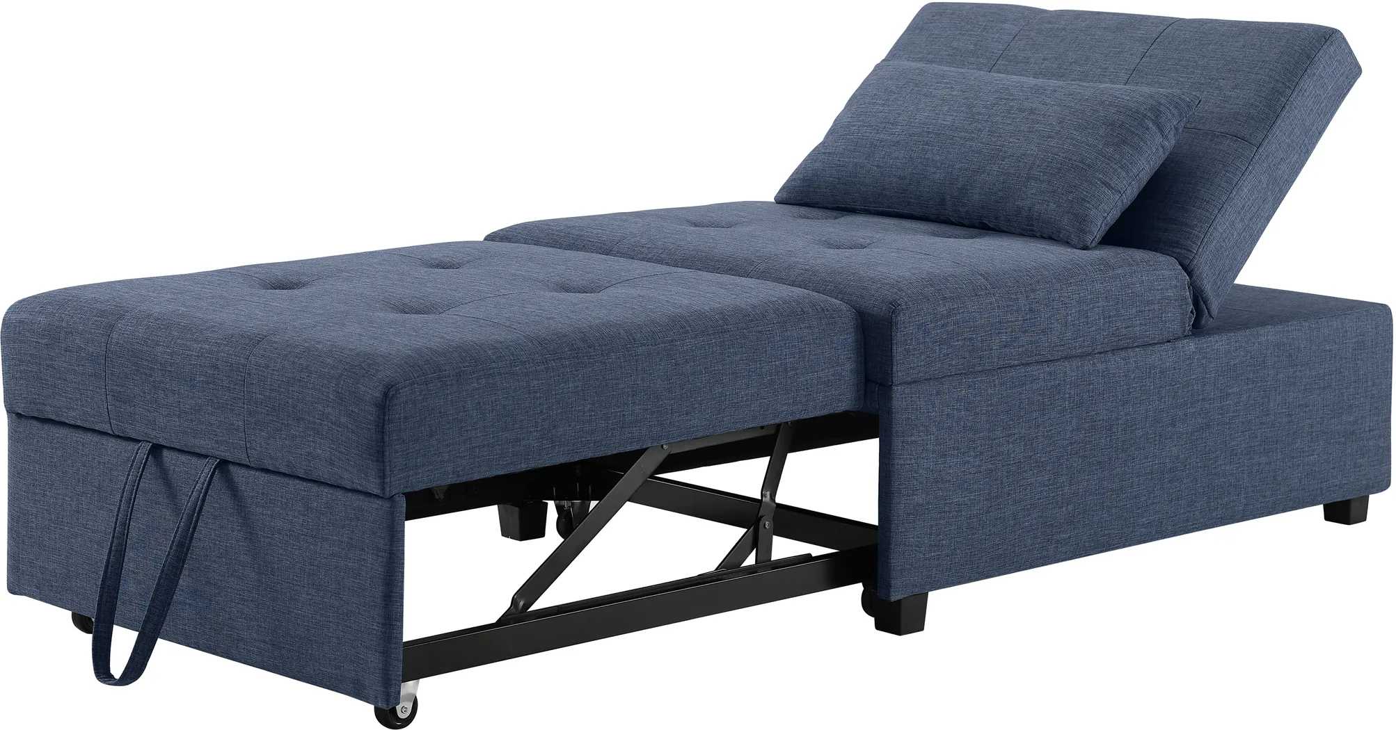 Kids Jaxton Blue Convertible Chair - Thumbnail - Image 8