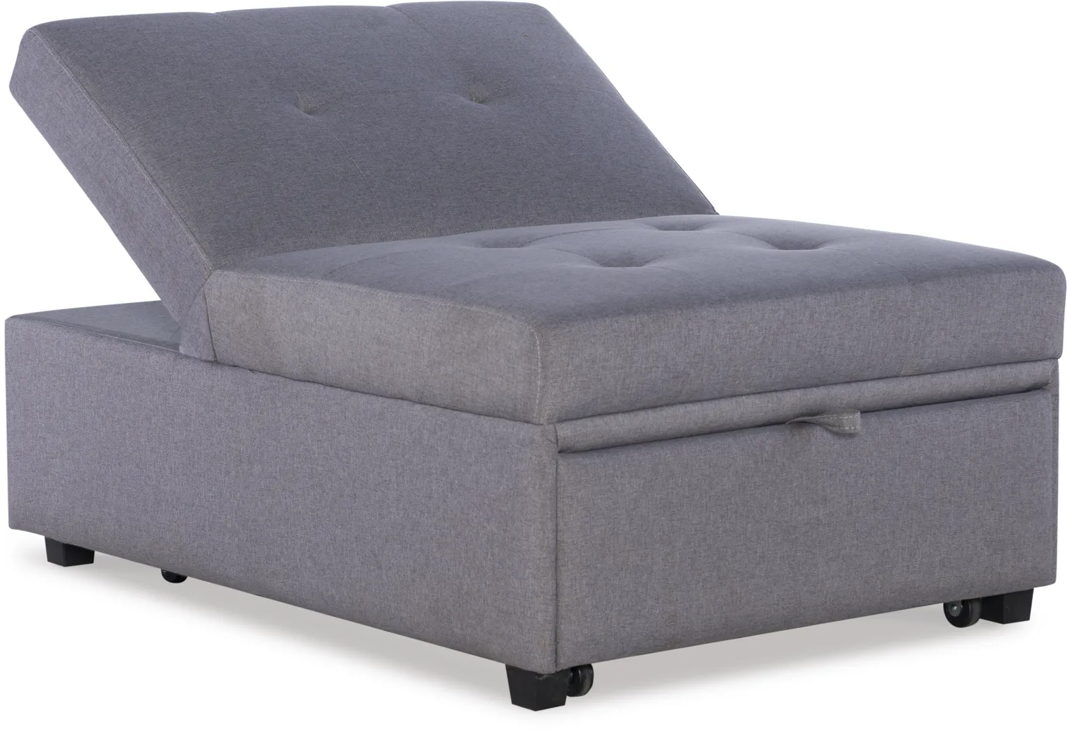 Kids Jaxton Gray Convertible Chair - Thumbnail - Image 4