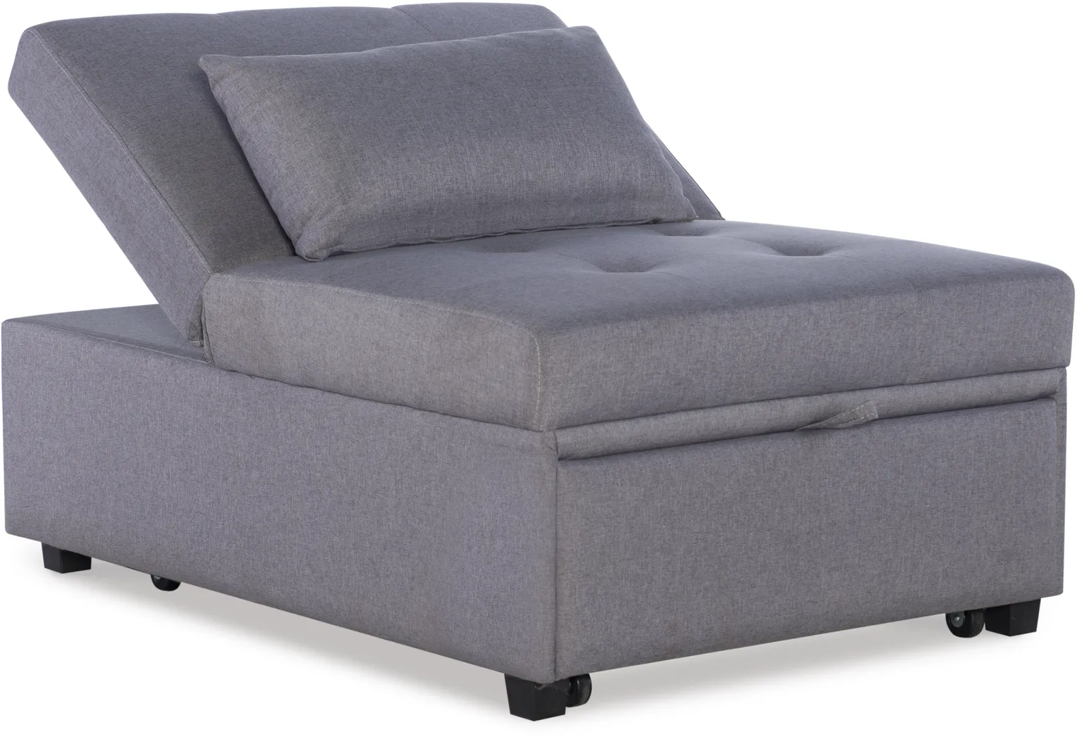 Kids Jaxton Gray Convertible Chair - Thumbnail - Image 7