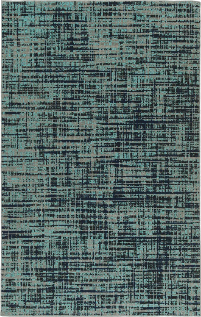 Kids Jazzy Scribble Turquoise 5'25 x 7' Rug - Thumbnail - Image 1