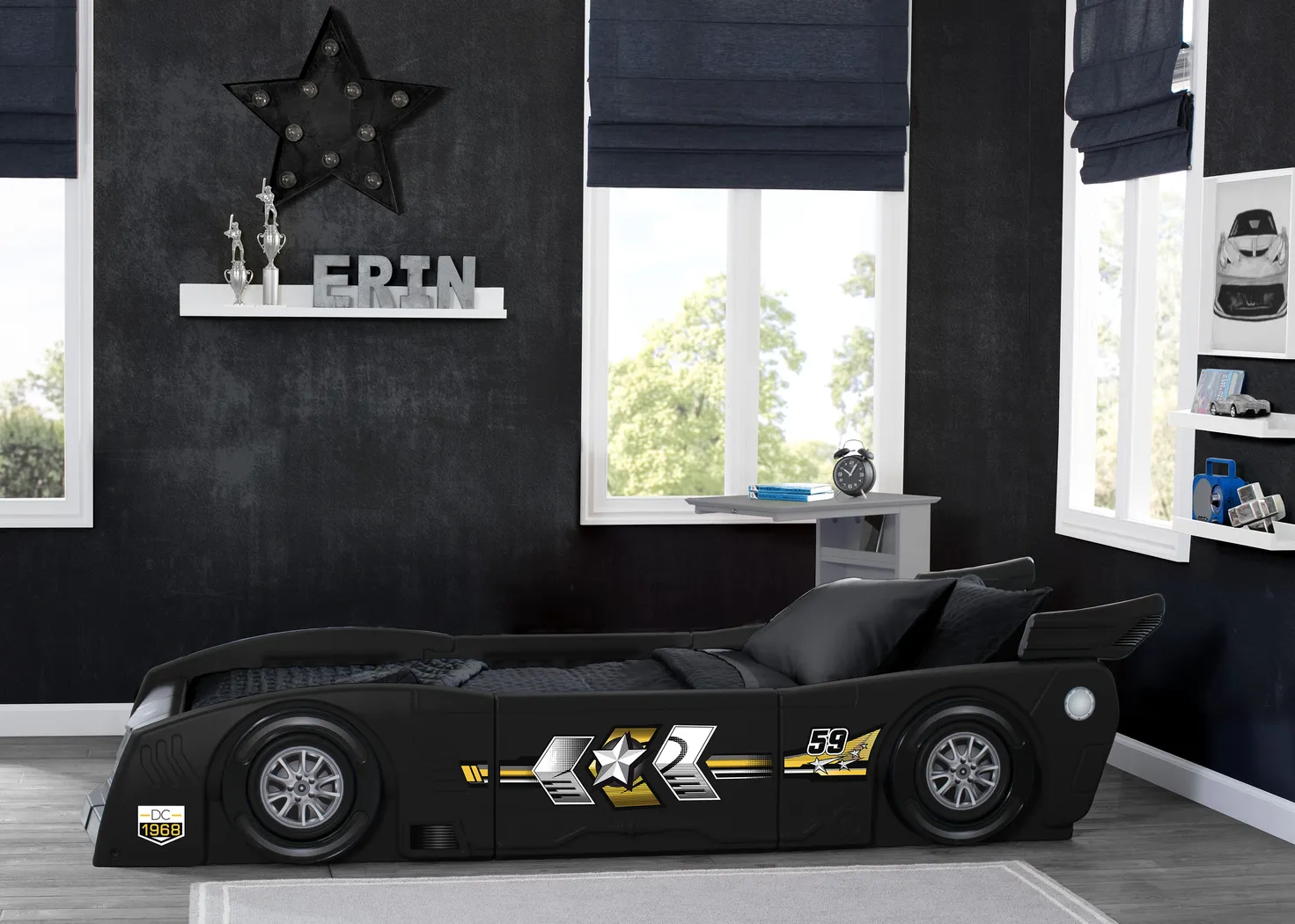 Kids Jeadi Black Twin Car Bed - Thumbnail - Image 3