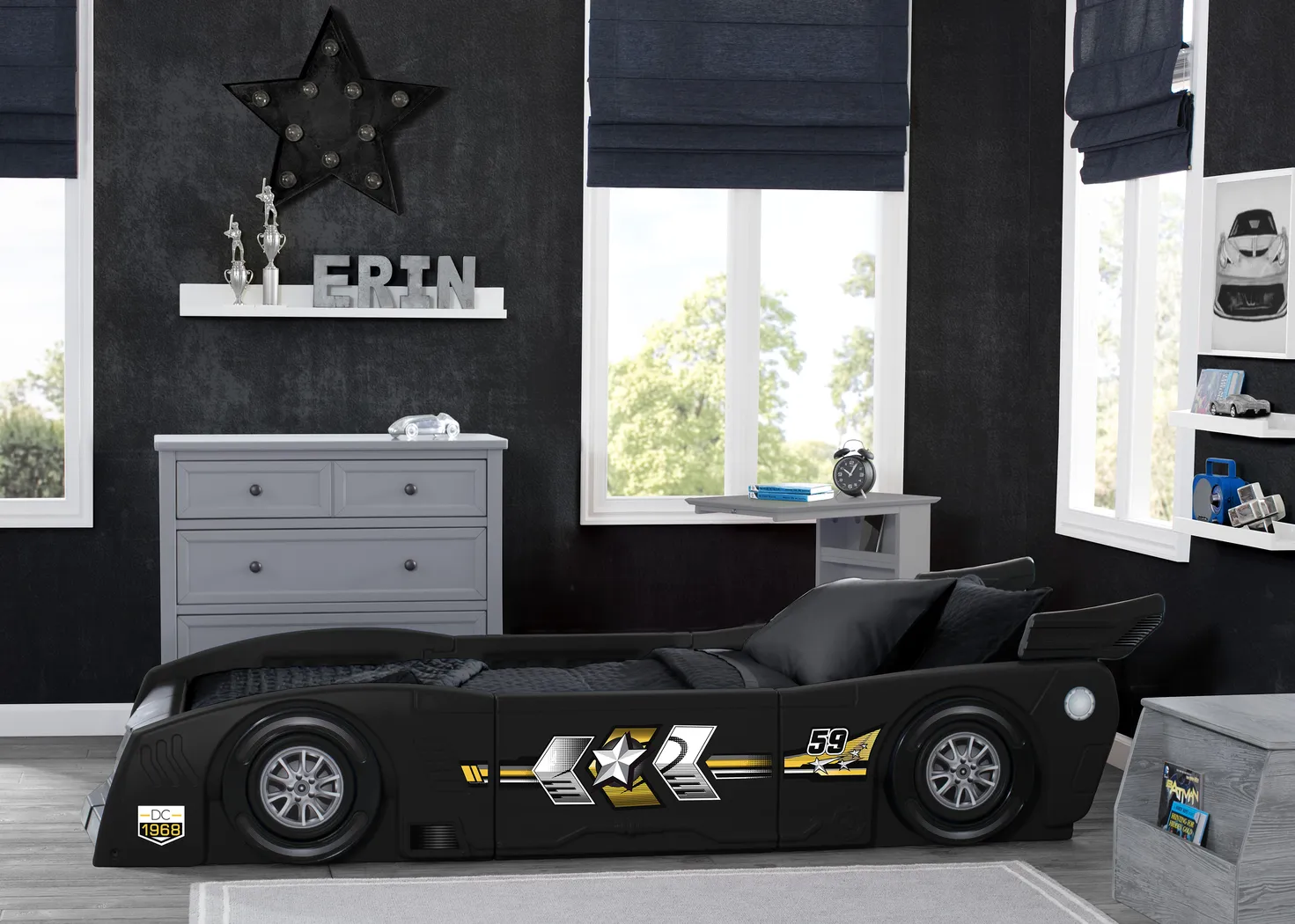 Kids Jeadi Black Twin Car Bed - Thumbnail - Image 5