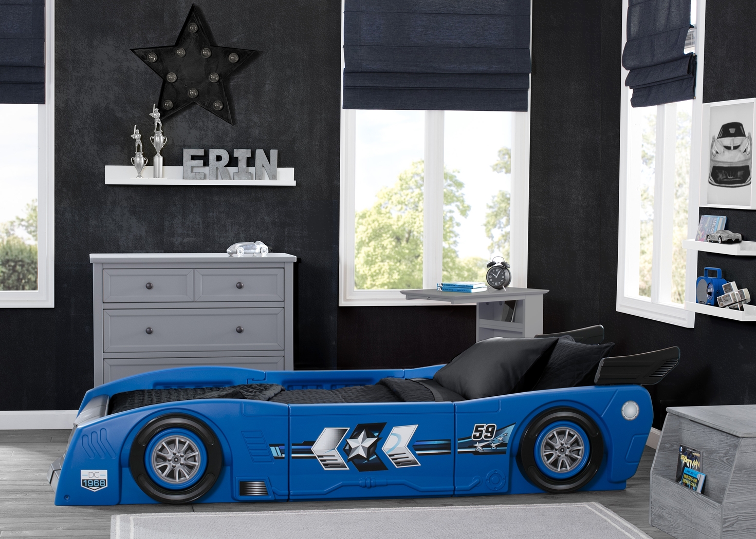 Kids Jeadi Blue Twin Car Bed - Thumbnail - Image 3