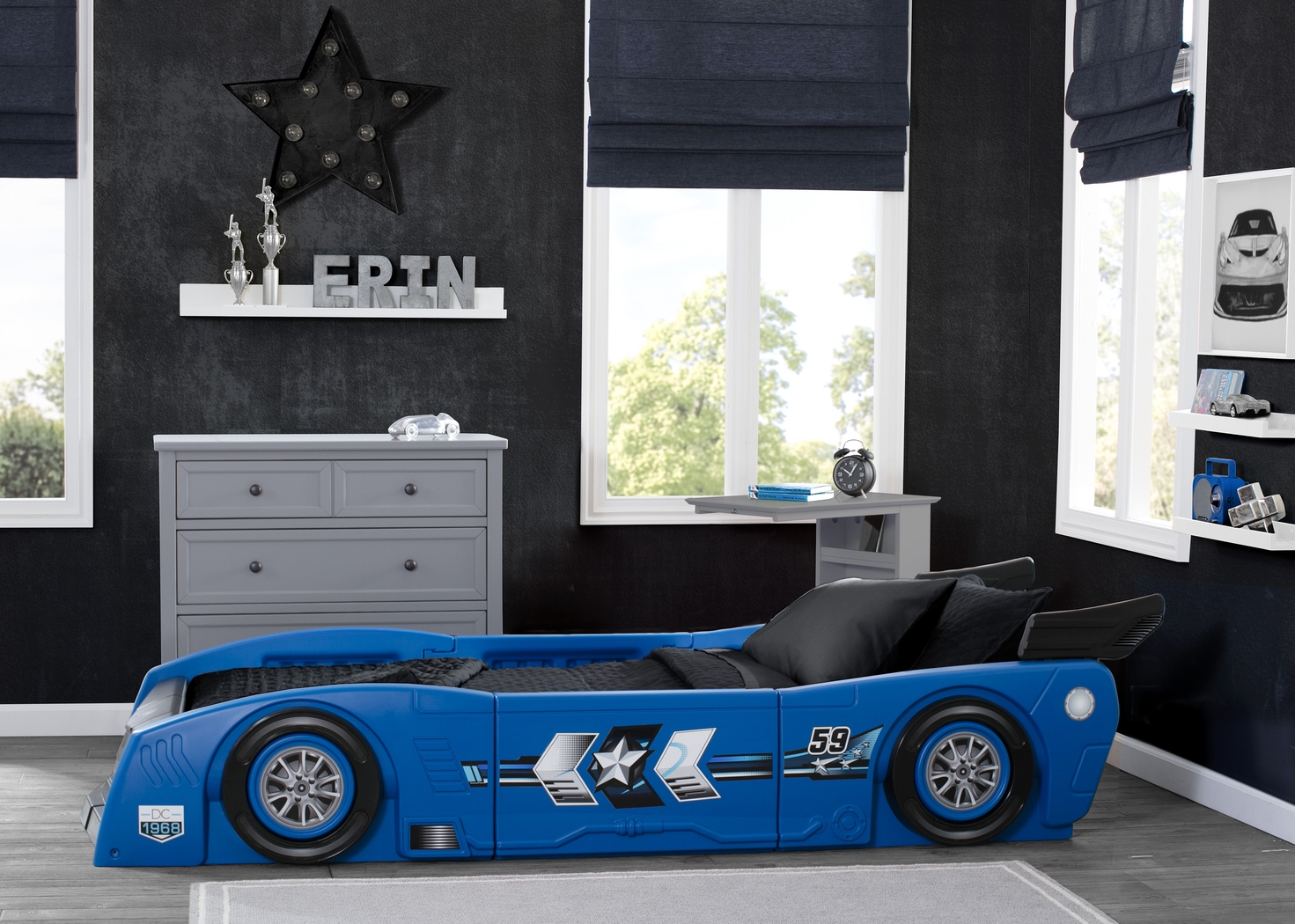 Kids Jeadi Blue Twin Car Bed - Thumbnail - Image 4