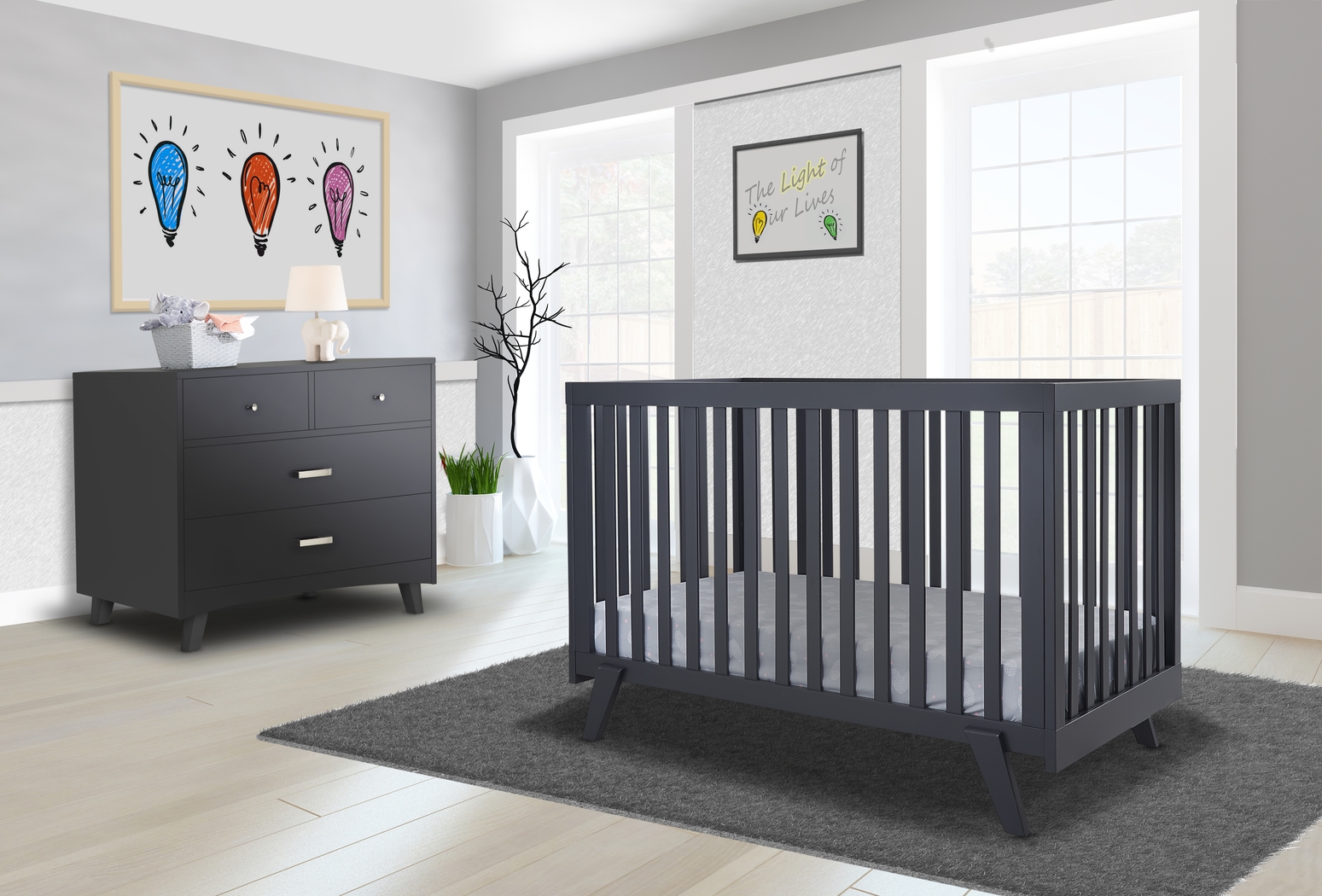 Kids Jemuz Midnight Convertible Crib - Thumbnail - Image 2