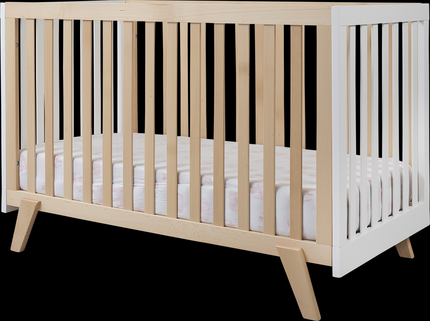Kids Jemuz Natural/White Convertible Crib - Thumbnail - Image 1