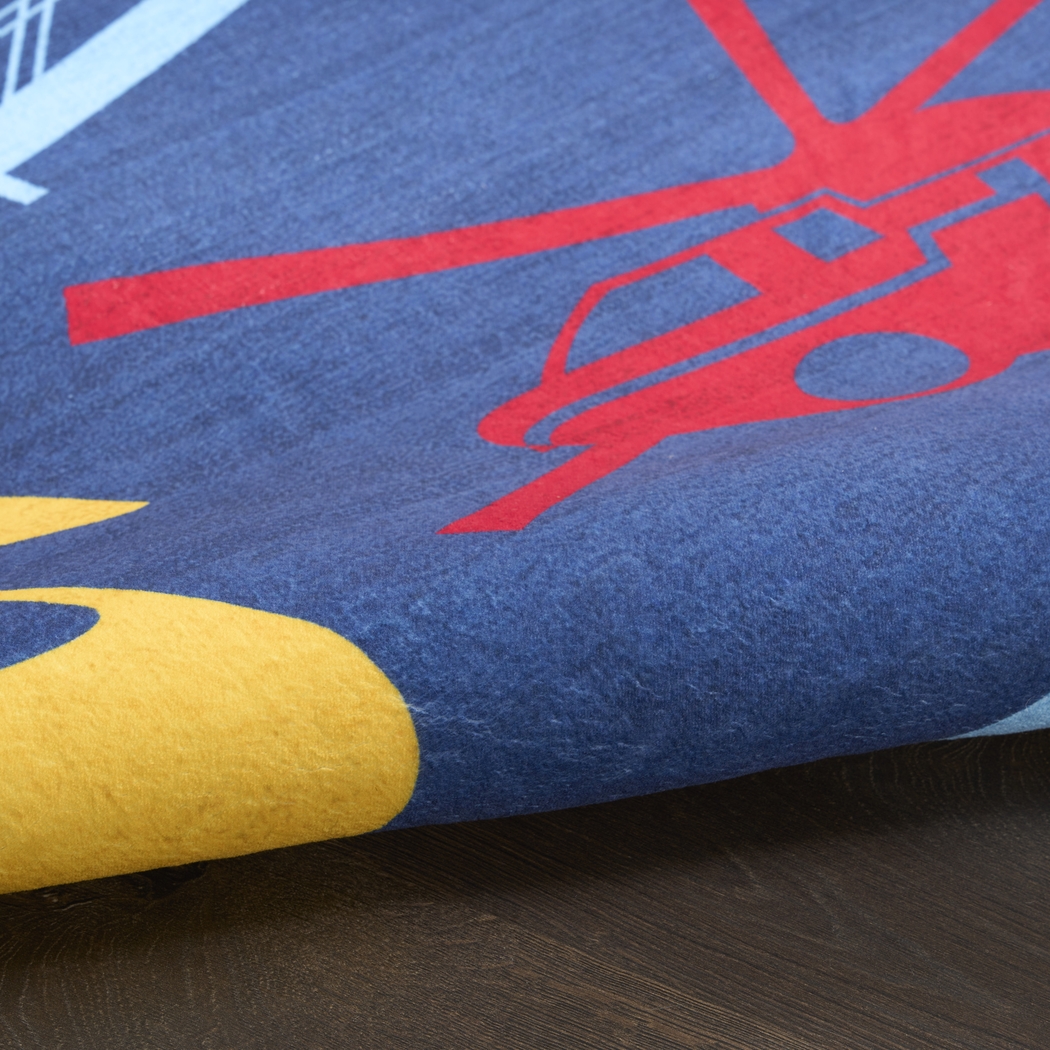 Kids Jet Set Navy 4' x 6' Rug - Thumbnail - Image 7