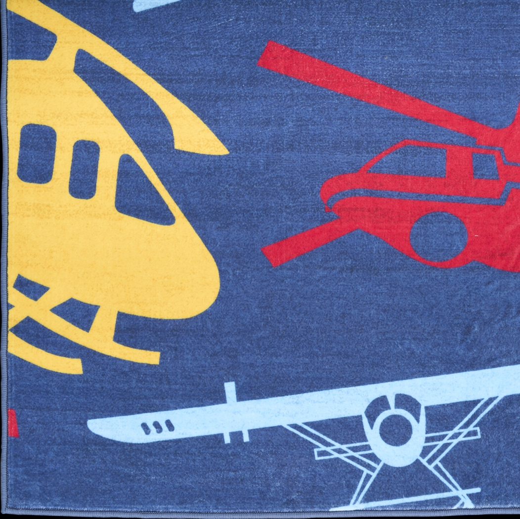 Kids Jet Set Navy 4' x 6' Rug - Thumbnail - Image 3