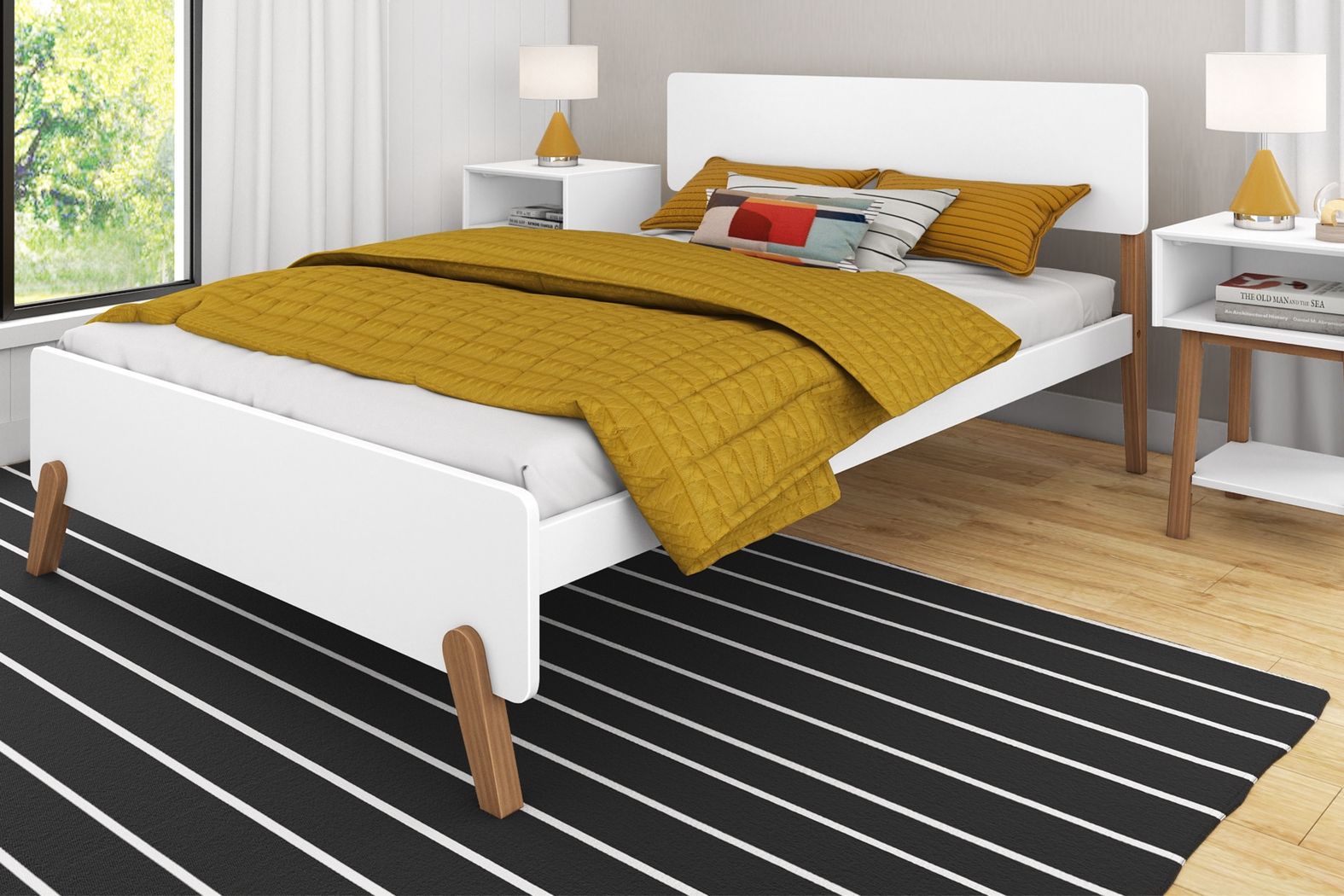 Kids Jirina White Pecan Full Bed - Thumbnail - Image 2