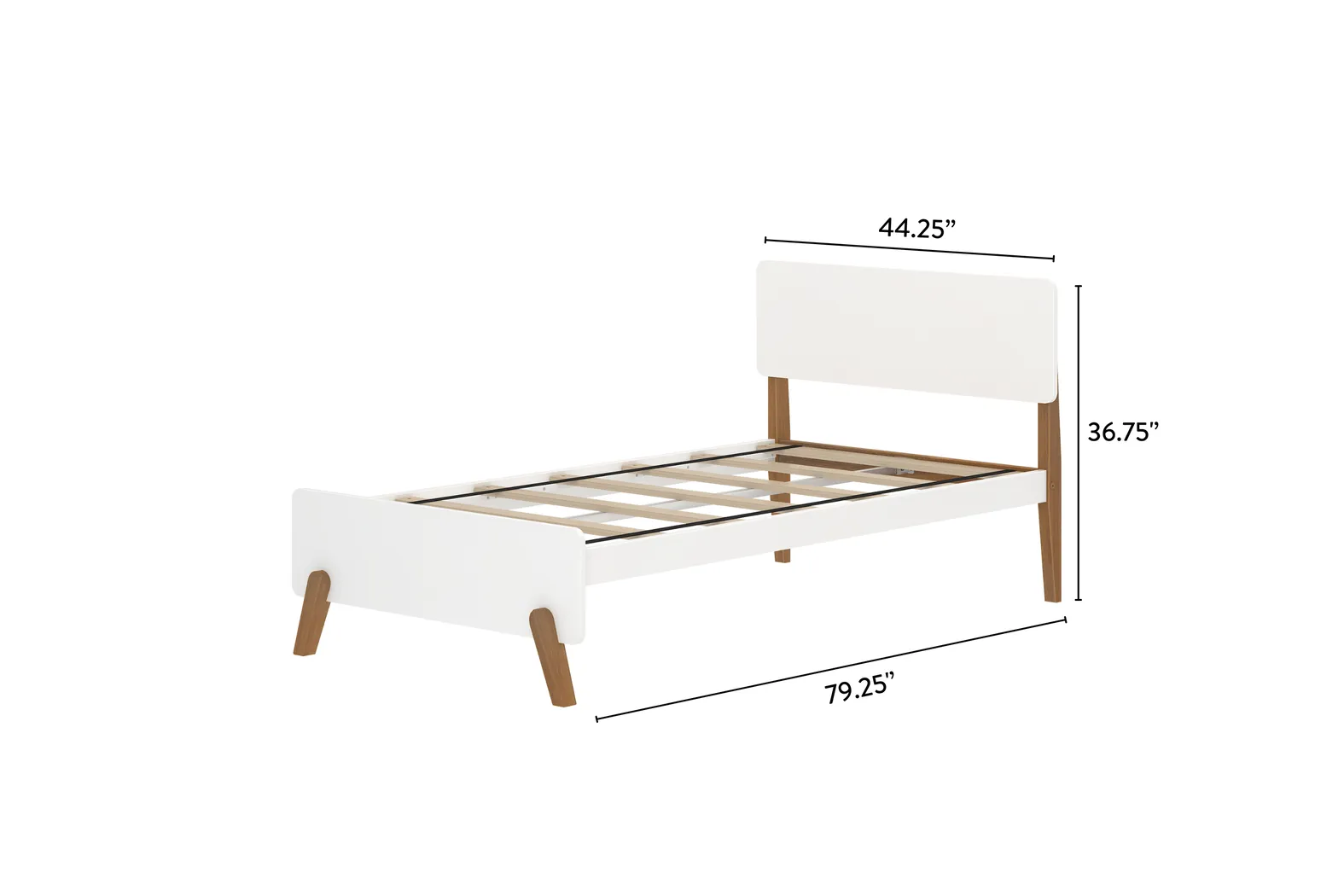 Kids Jirina White Pecan Twin Bed - Thumbnail - Image 6