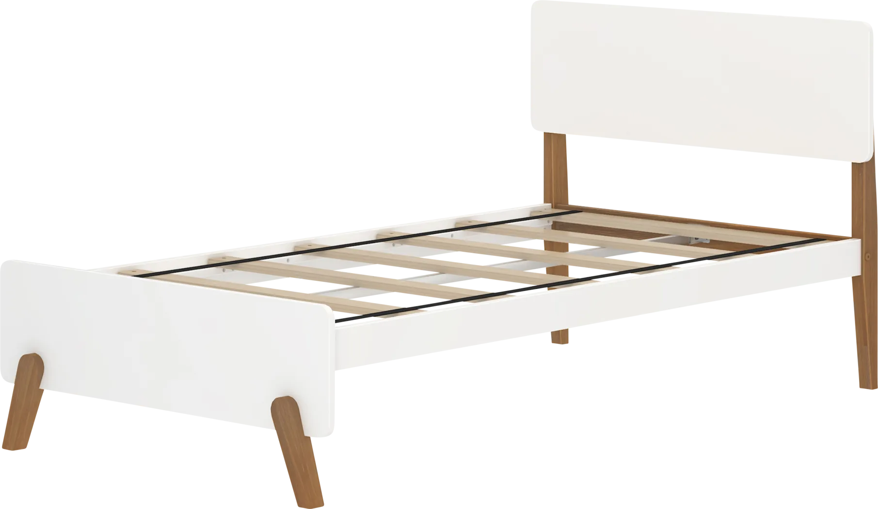 Kids Jirina White Pecan Twin Bed - Thumbnail - Image 1