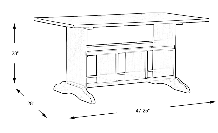 Dimension Image. Please refer to the Dimension Tab on this page for dimension details.