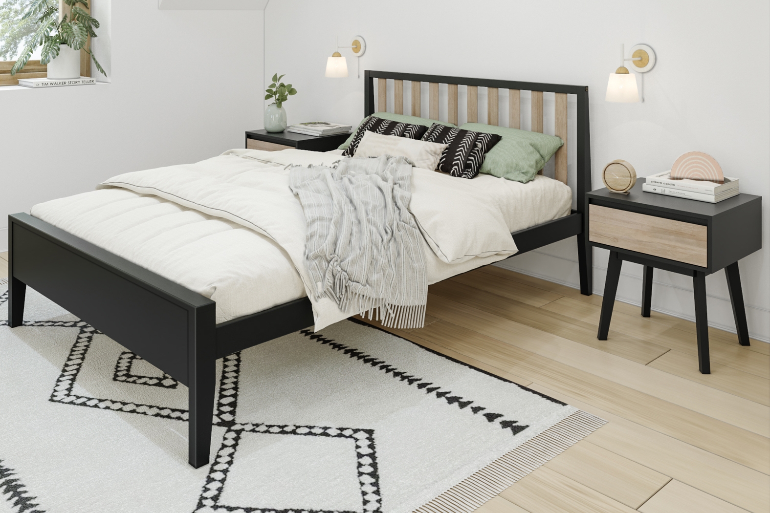 Kids Jolana Black Natural Full Bed - Thumbnail - Image 2