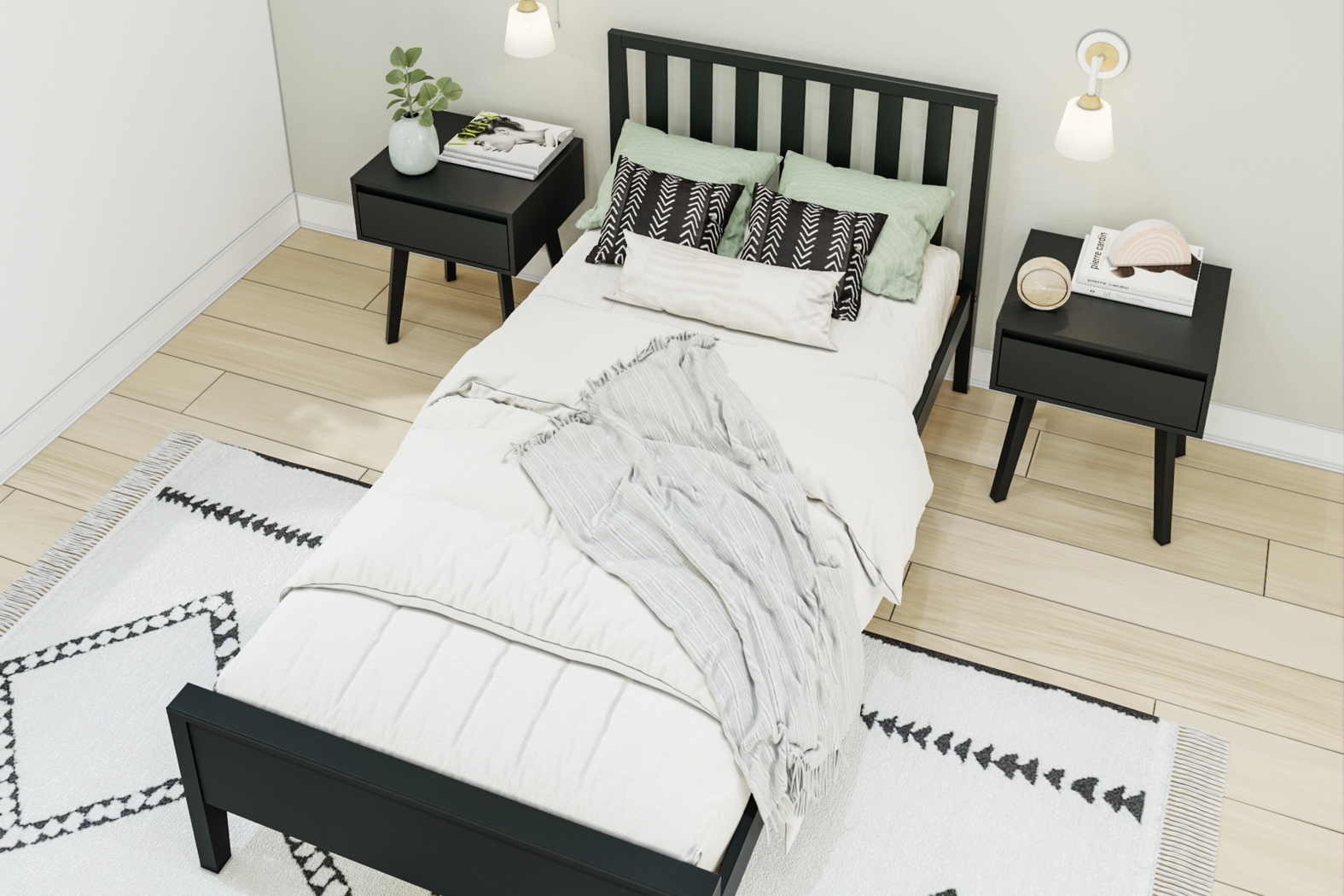 Kids Jolana Black Twin Bed - Thumbnail - Image 4