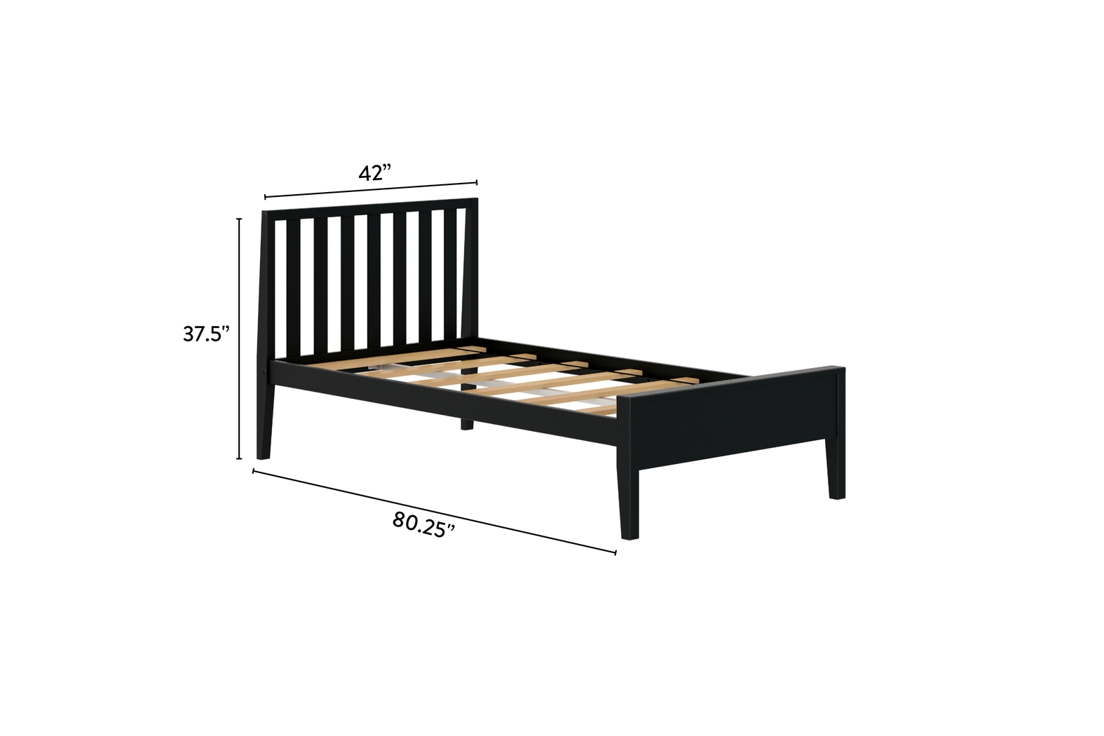 Kids Jolana Black Twin Bed - Thumbnail - Image 7