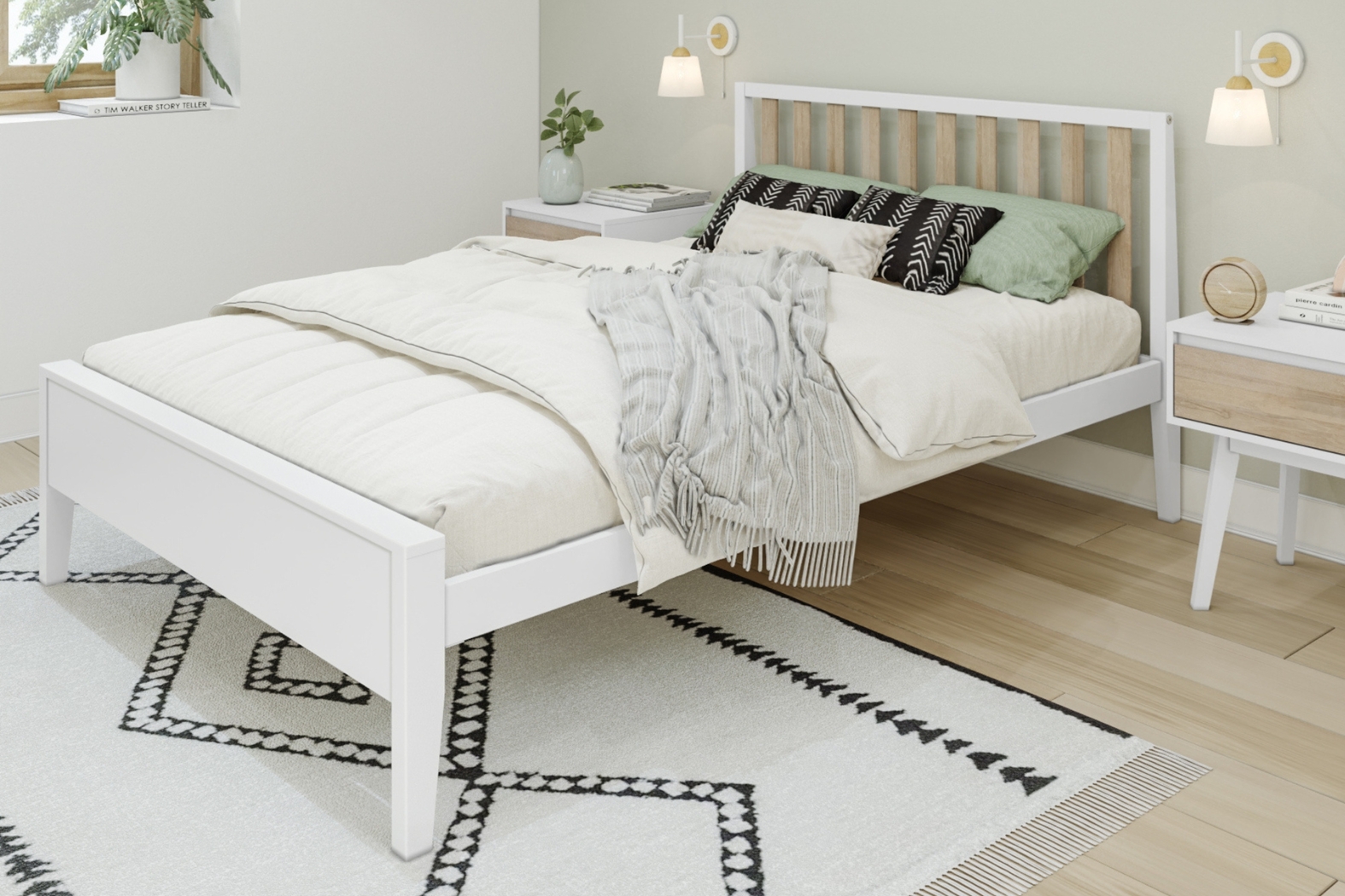 Kids Jolana White Natural Full Bed - Thumbnail - Image 2