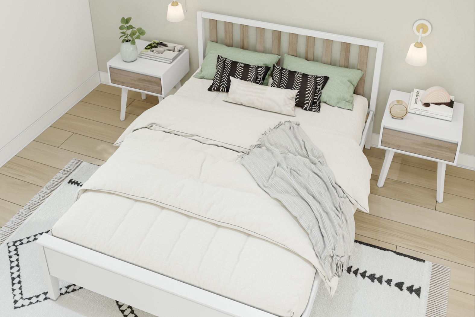 Kids Jolana White Natural Full Bed - Thumbnail - Image 4