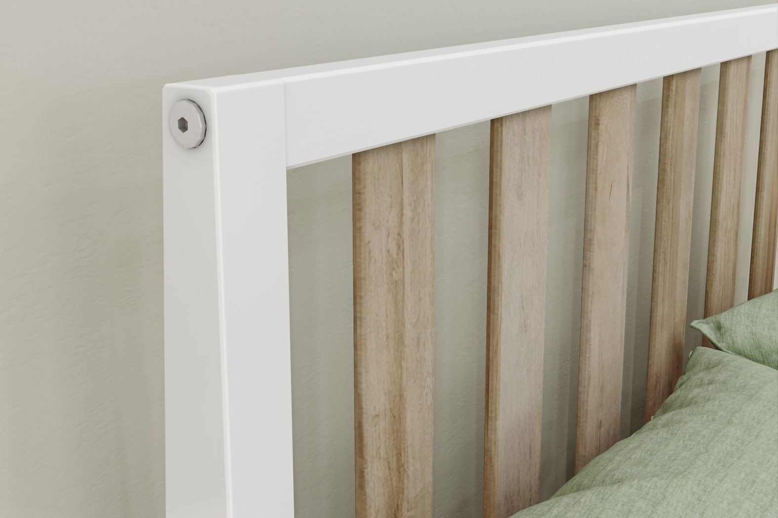 Kids Jolana White Natural Twin Bed - Thumbnail - Image 5