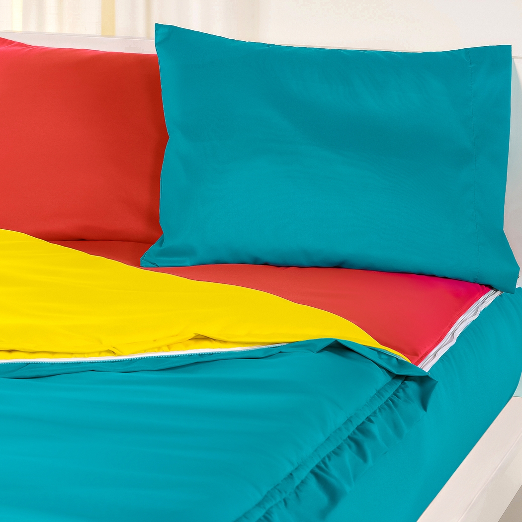 Kids Jonilde Turquoise Yellow Twin Bedding Set - Thumbnail - Image 3