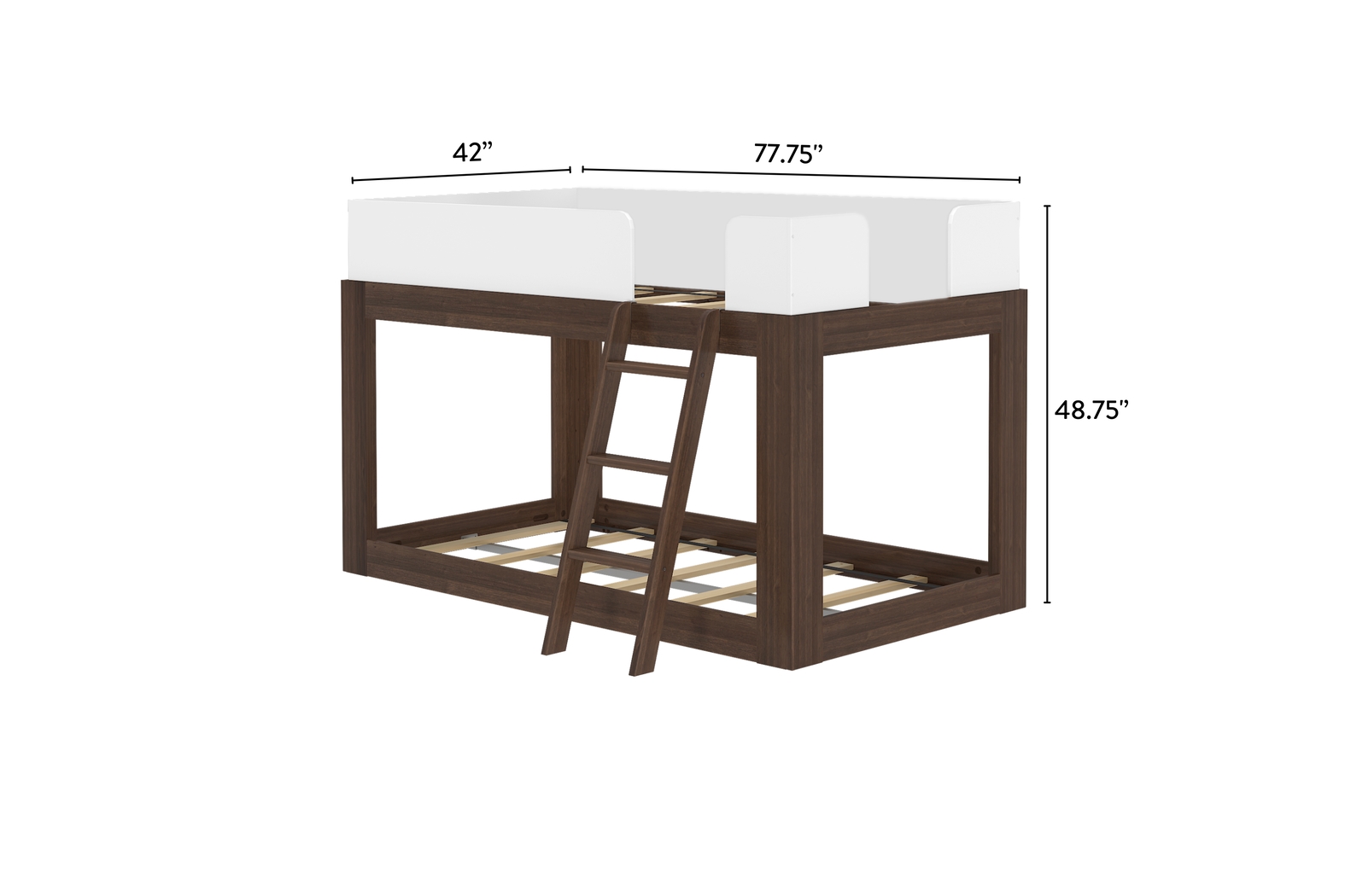 Kids Josefa I Walnut White Twin/Twin Bunk Bed - Thumbnail - Image 8