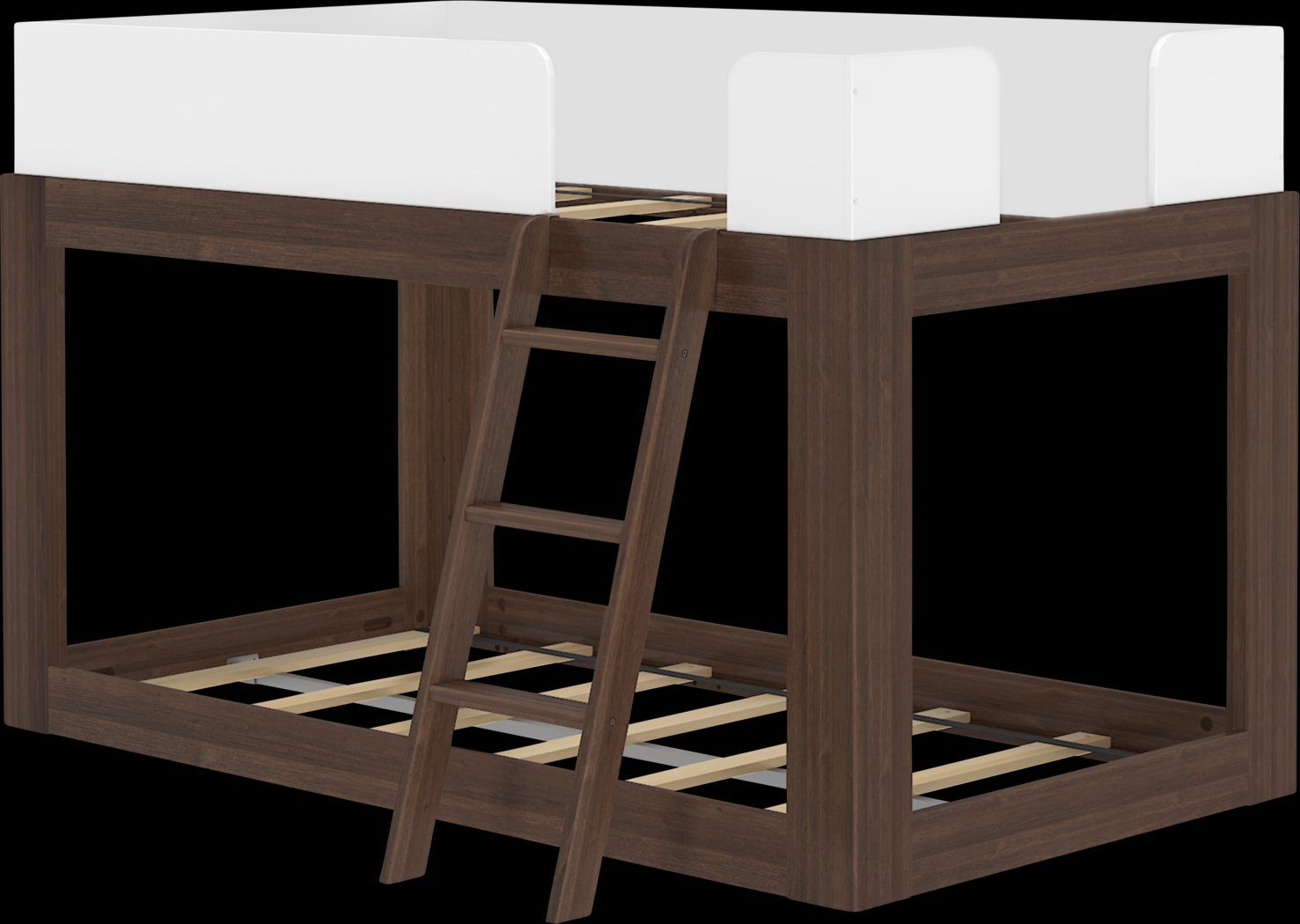 Kids Josefa I Walnut White Twin/Twin Bunk Bed - Thumbnail - Image 1