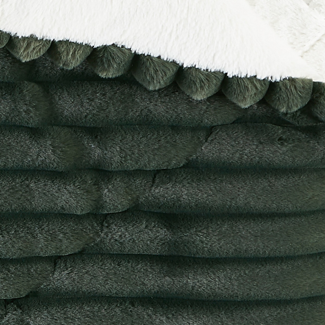 Kids Josip Green Faux Fur Throw - Thumbnail - Image 5