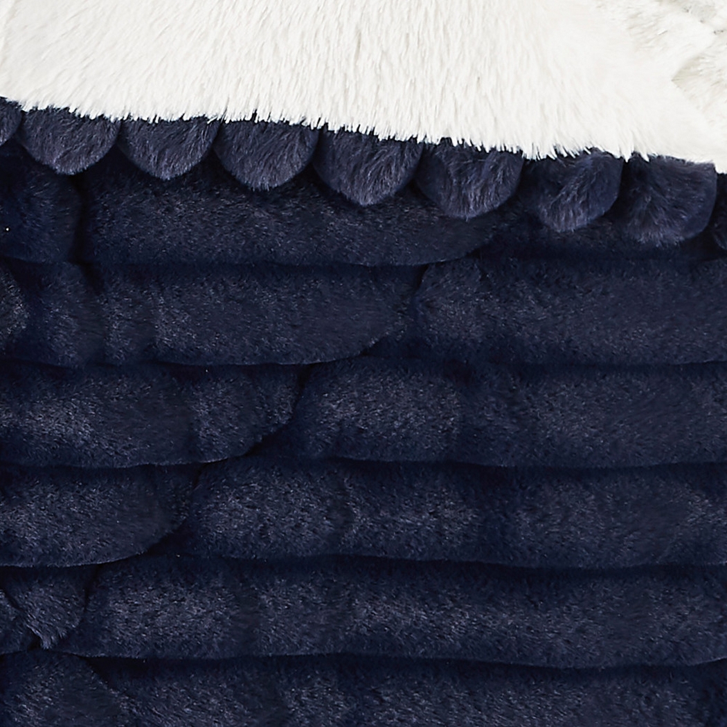 Kids Josip Navy Faux Fur Throw - Thumbnail - Image 5