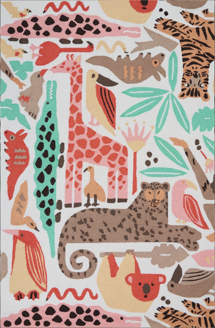 Kids Jungle Garden Beige 5' x 7'6 Rug - Thumbnail - Image 1