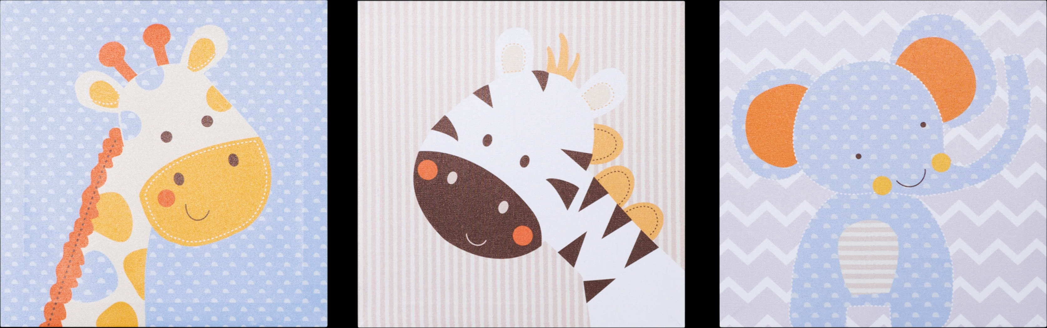 Kids Jungle Whimsey Blue 3 Pc Artwork - Thumbnail - Image 2